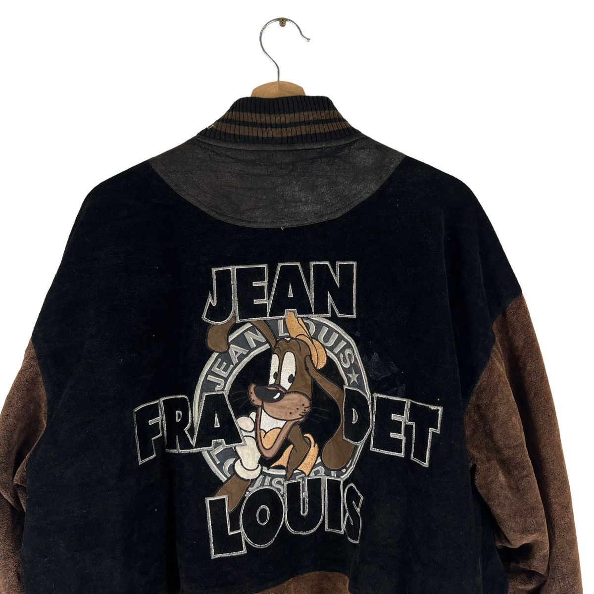 Japanese Brand VINTAGE VARSITY JACKET JEAN LOUIS PRADET SOFT LEATHER Size US L / EU 52-54 / 3 - 8 Thumbnail