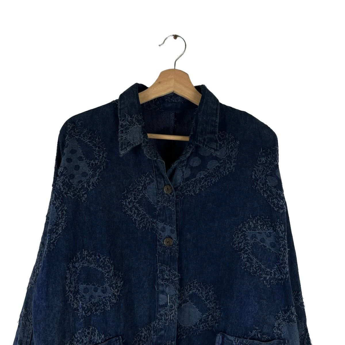 Japanese Brand VINTAGE INDIGO BLUE BLUE JAPAN DESIGN INSPIRED ISSEY MIYAKE Size US M / EU 48-50 / 2 - 2 Thumbnail