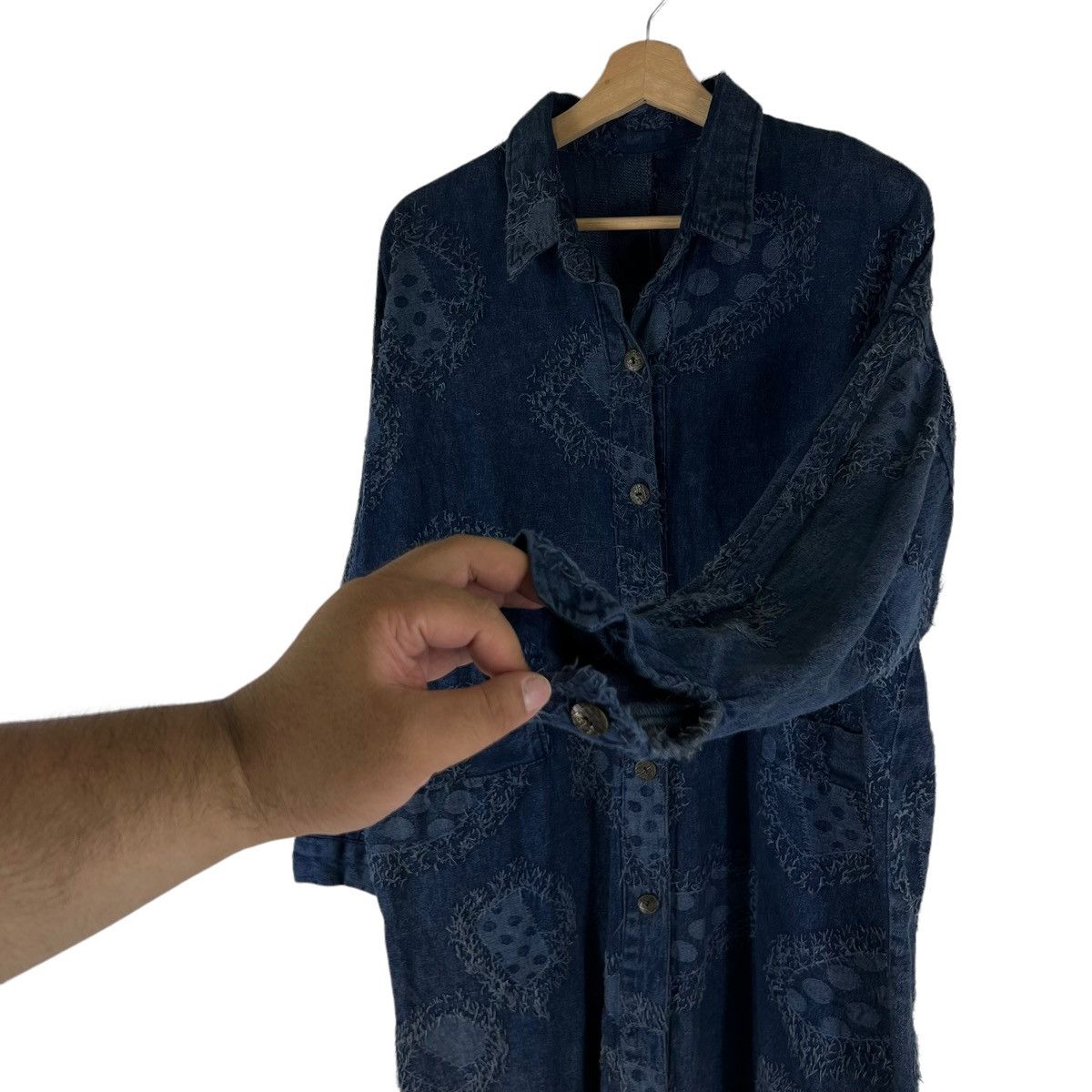 Japanese Brand VINTAGE INDIGO BLUE BLUE JAPAN DESIGN INSPIRED ISSEY MIYAKE Size US M / EU 48-50 / 2 - 4 Thumbnail