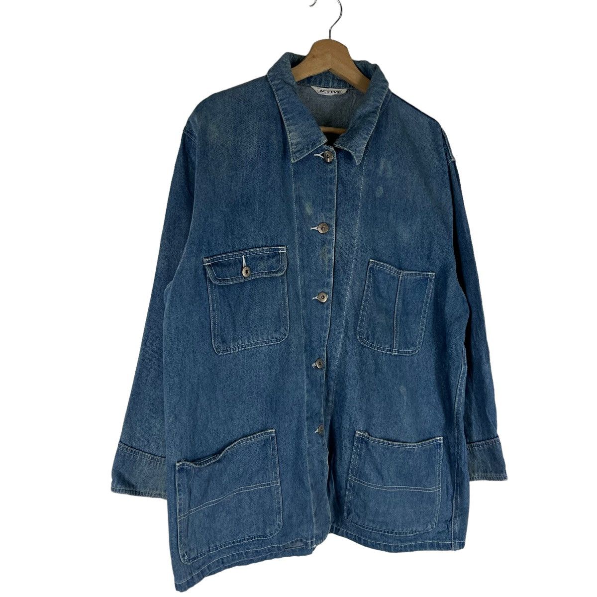 Japanese Brand VINTAGE CHORE DENIM WORK CANVAS DUCK JACKET ACTIVE JAPAN Size US M / EU 48-50 / 2 - 6 Thumbnail