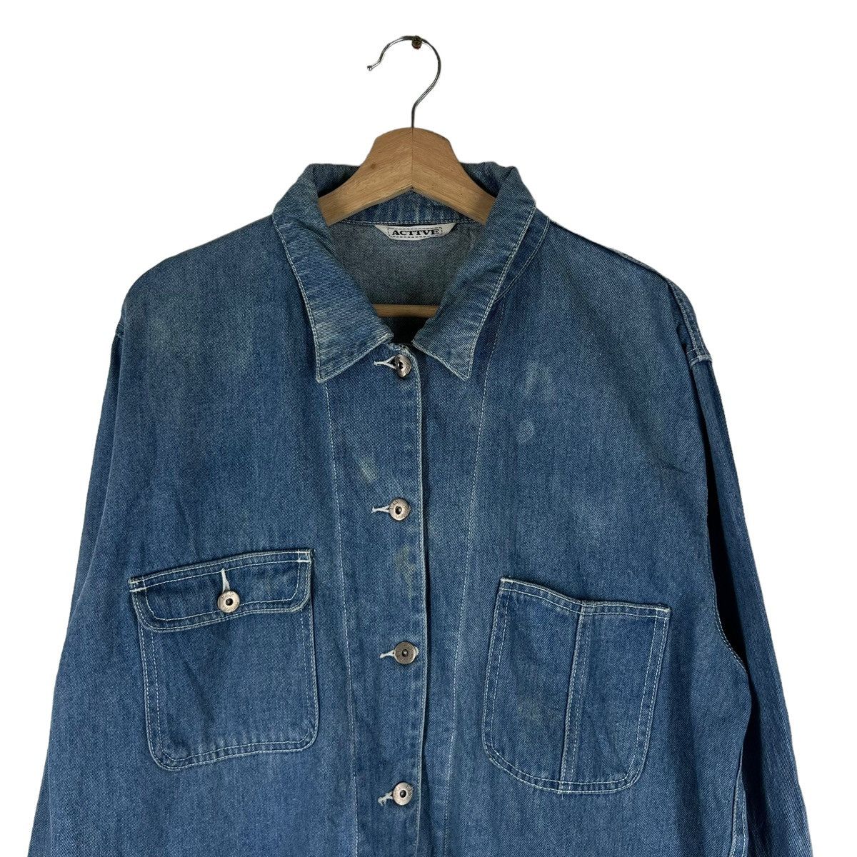Japanese Brand VINTAGE CHORE DENIM WORK CANVAS DUCK JACKET ACTIVE JAPAN Size US M / EU 48-50 / 2 - 2 Thumbnail