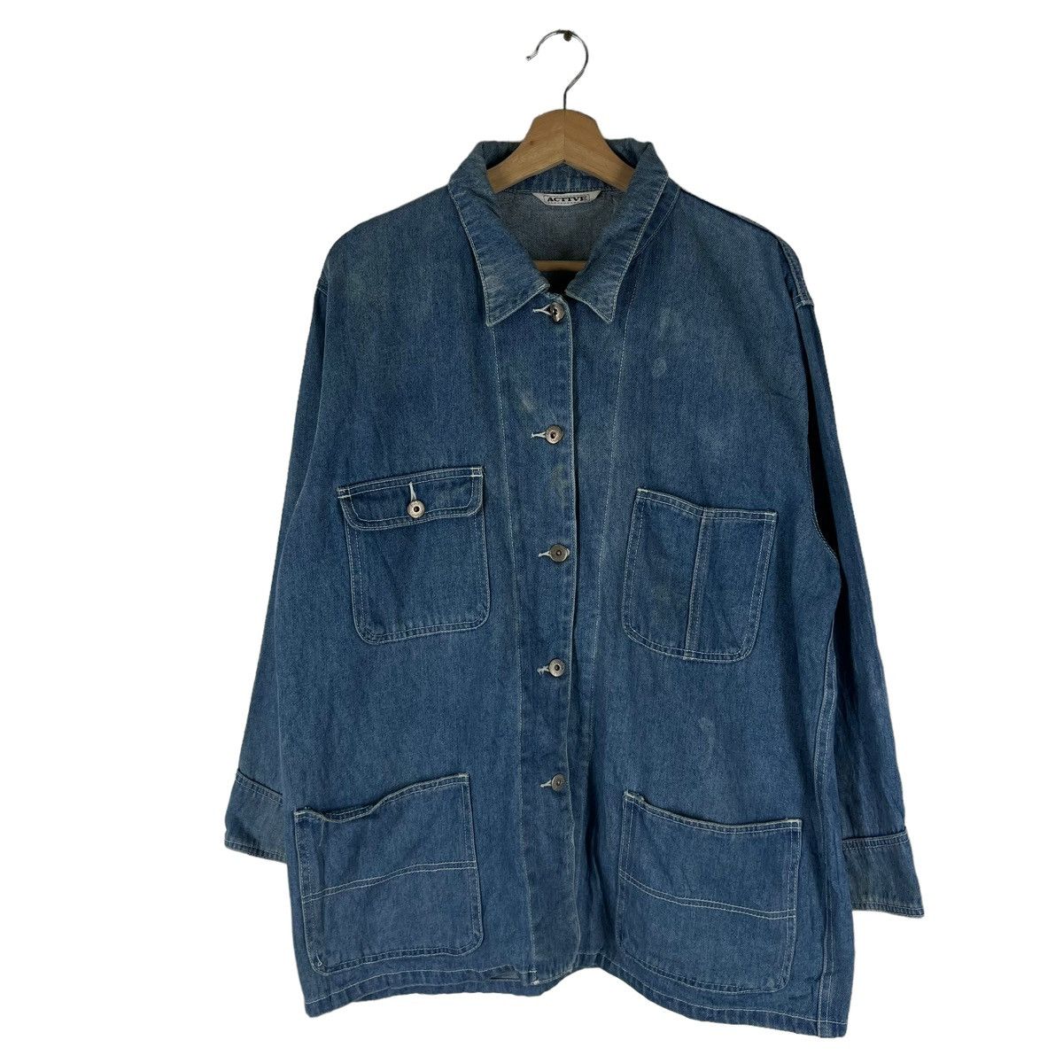 Japanese Brand VINTAGE CHORE DENIM WORK CANVAS DUCK JACKET ACTIVE JAPAN Size US M / EU 48-50 / 2 - 1 Thumbnail