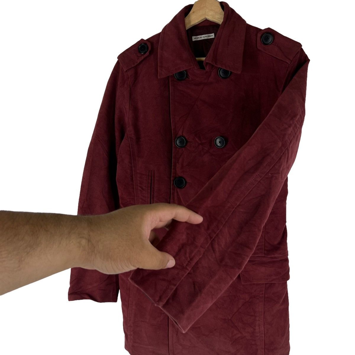 Japanese Brand VINTAGE MICHEL KLEIN HOMME DUFFLE WOOL JACKET Size US M / EU 48-50 / 2 - 5 Thumbnail