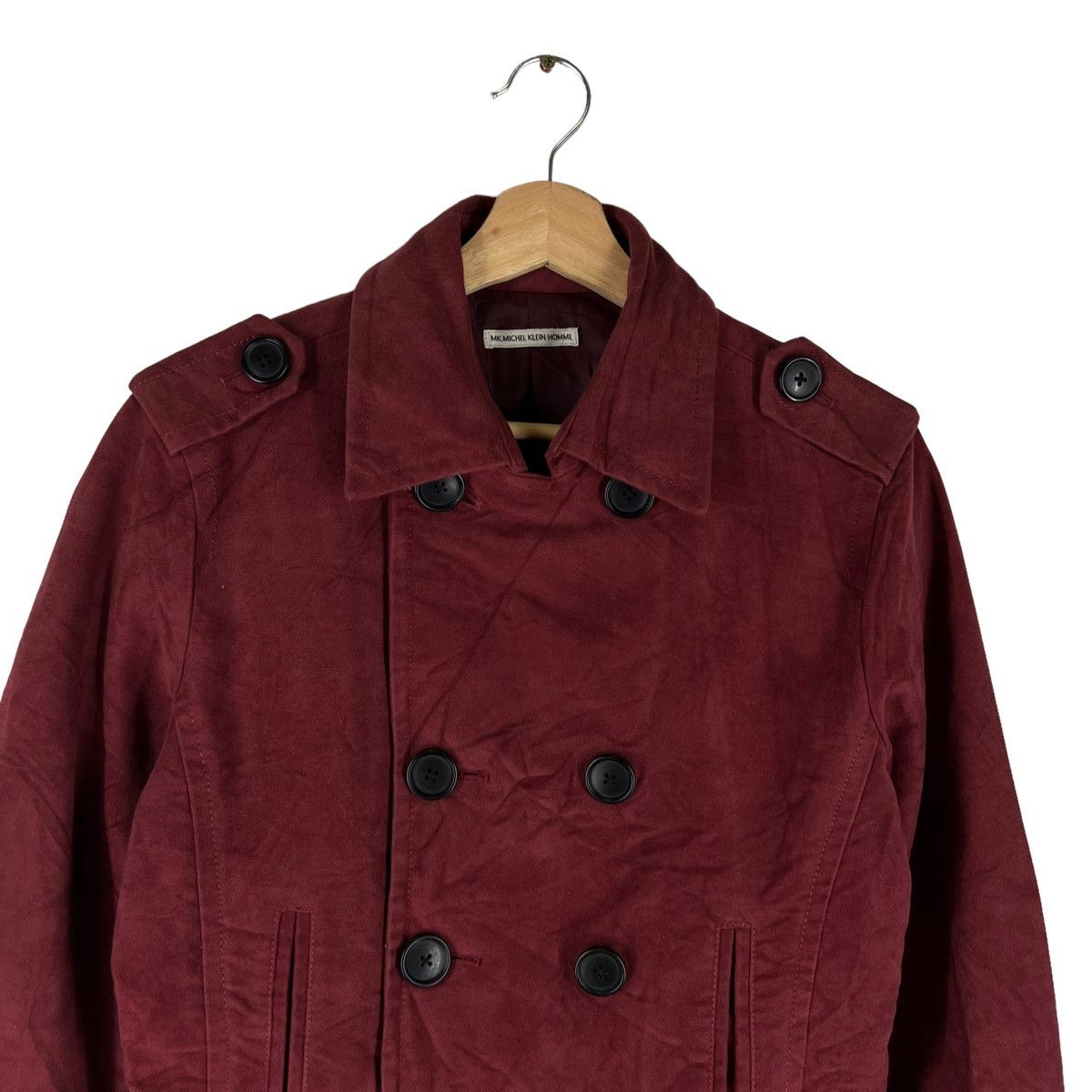 Japanese Brand VINTAGE MICHEL KLEIN HOMME DUFFLE WOOL JACKET Size US M / EU 48-50 / 2 - 2 Thumbnail