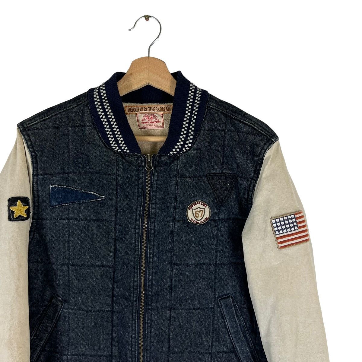 Japanese Brand VINTAGE VARSITY JACKET KRIFF MAYER JAPAN HYSTERIC GLAMOUR Size US M / EU 48-50 / 2 - 5 Thumbnail