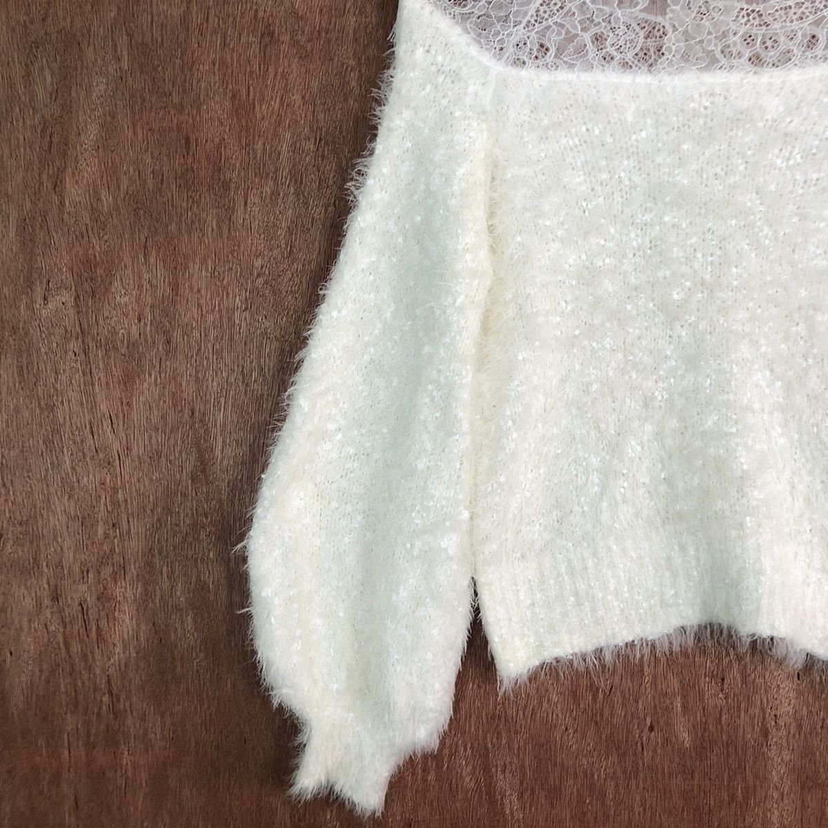 Aran Isles Knitwear × Homespun Knitwear × Japanese Brand Nice Claup White Mohair Shag Shaggy Knitwear Size US M / EU 48-50 / 2 - 7 Thumbnail