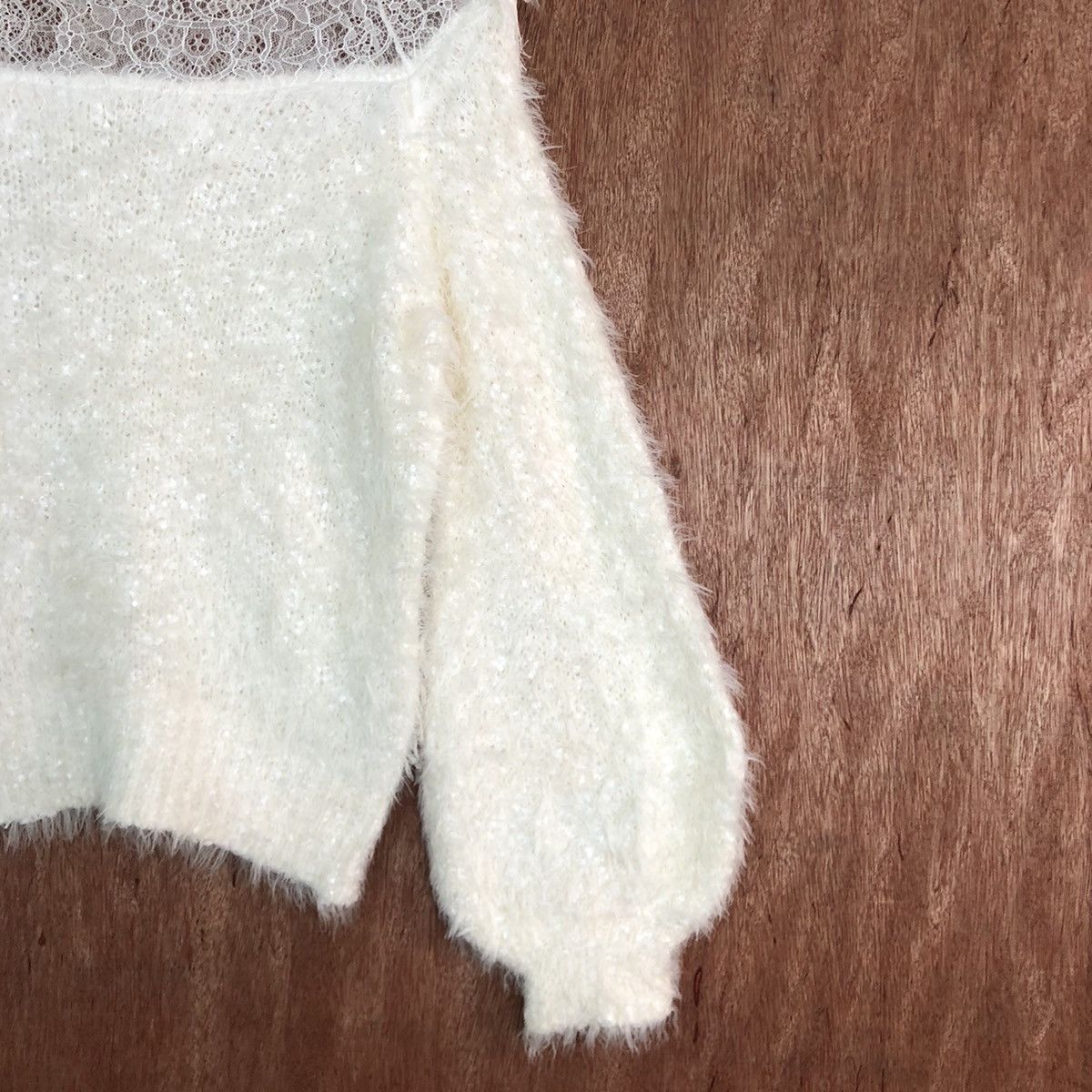 Aran Isles Knitwear × Homespun Knitwear × Japanese Brand Nice Claup White Mohair Shag Shaggy Knitwear Size US M / EU 48-50 / 2 - 5 Thumbnail