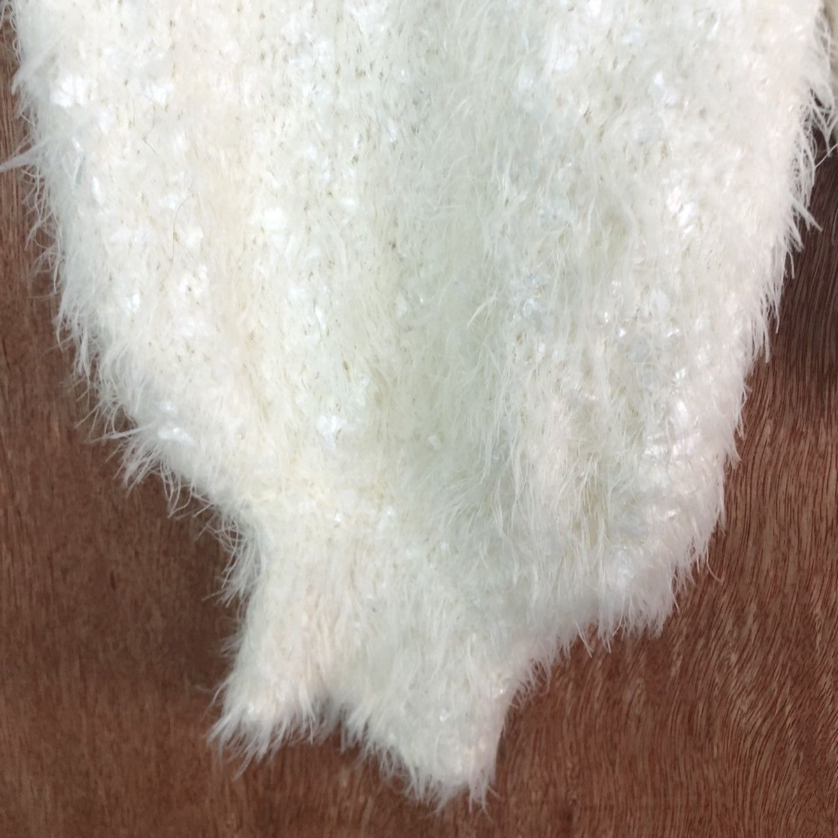 Aran Isles Knitwear × Homespun Knitwear × Japanese Brand Nice Claup White Mohair Shag Shaggy Knitwear Size US M / EU 48-50 / 2 - 6 Thumbnail