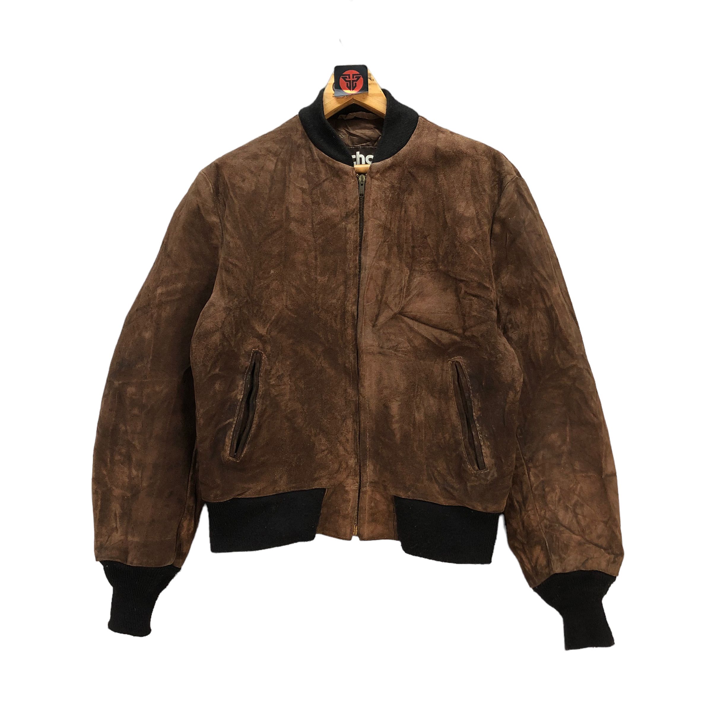 VINTAGE SCHOTT SUEDE LEATHER BOMBER JACKET #7117-110