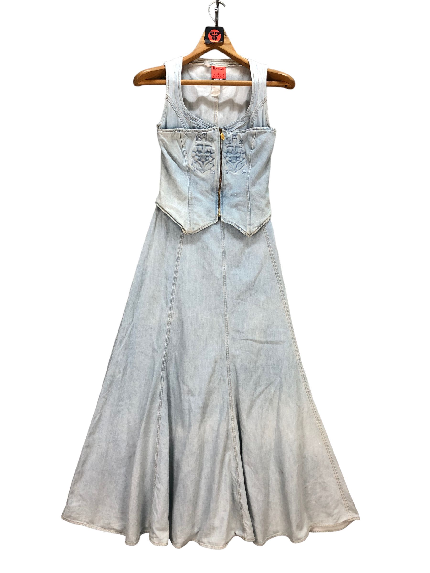 Christian Lacroix BAZAR DE CHRISTIAN LACROIX LIGHT WASH DENIM DRESS #7146-112 Size S / US 4 / IT 40 - 1 Thumbnail