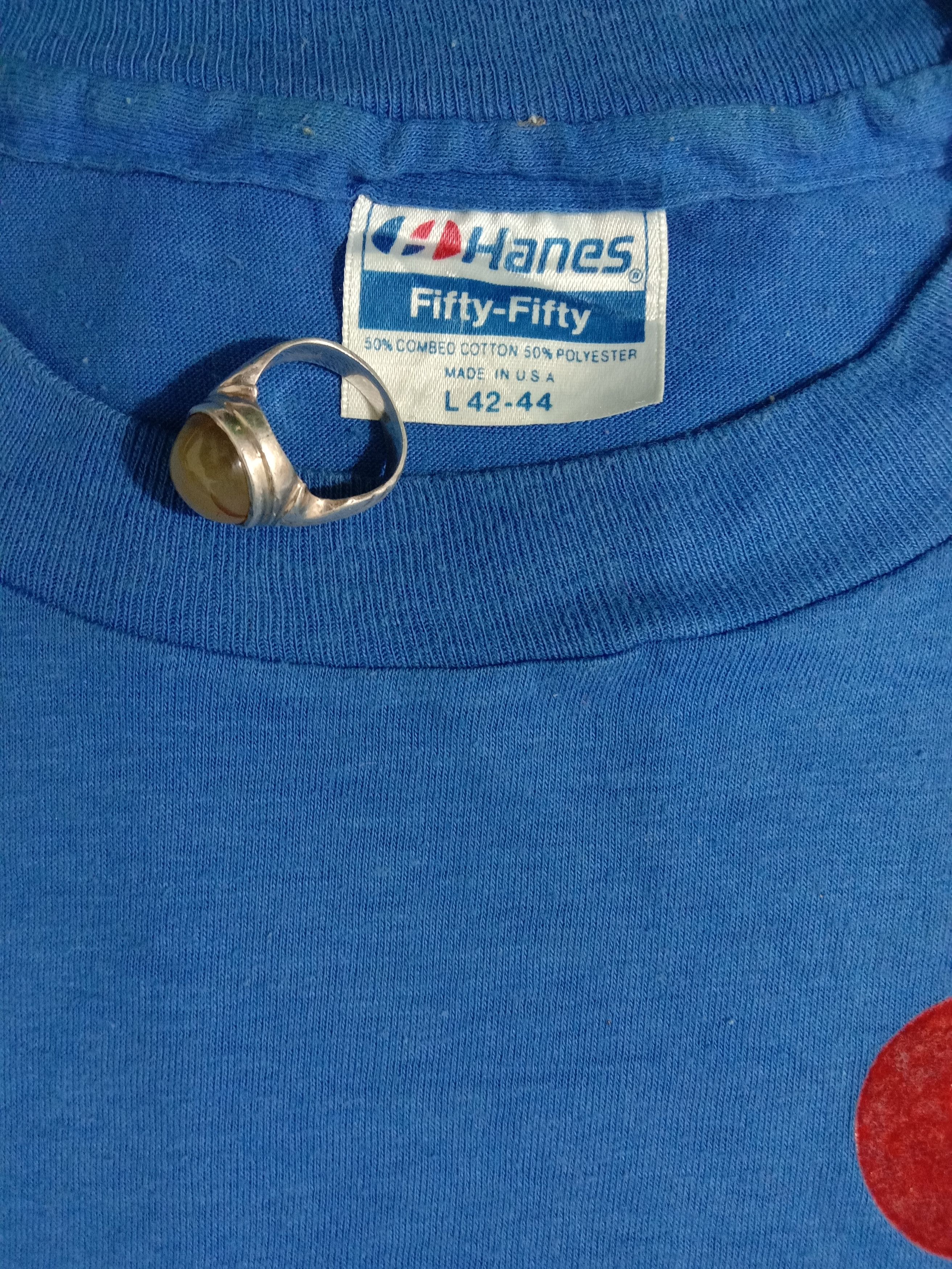 Hanes Vintage 80s 50/50 Paper Thin Hanes USA 'CYNDI' Size US M / EU 48-50 / 2 - 4 Thumbnail