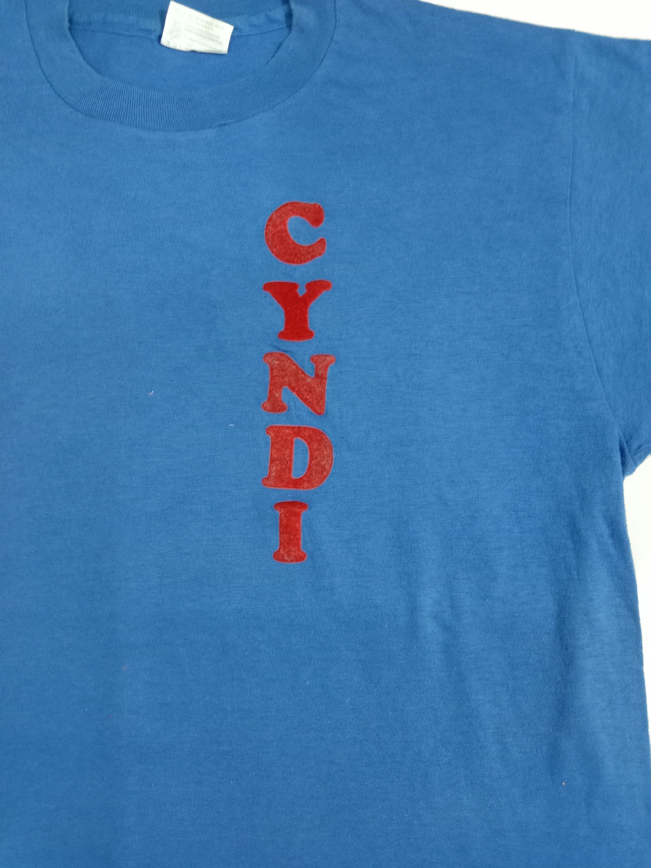 Hanes Vintage 80s 50/50 Paper Thin Hanes USA 'CYNDI' Size US M / EU 48-50 / 2 - 5 Thumbnail