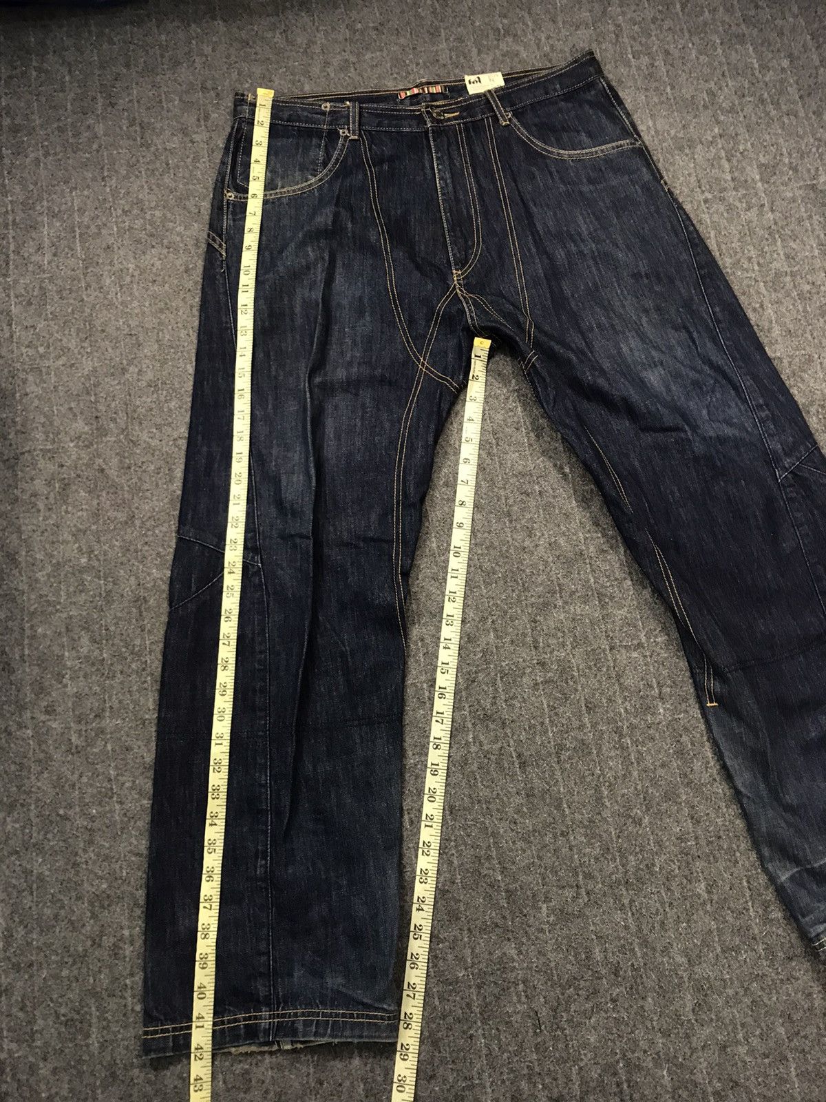 Japanese Brand Active Urban Wear Balance wear Double Knee Denim Jeans Size US 36 / EU 52 - 15 Thumbnail