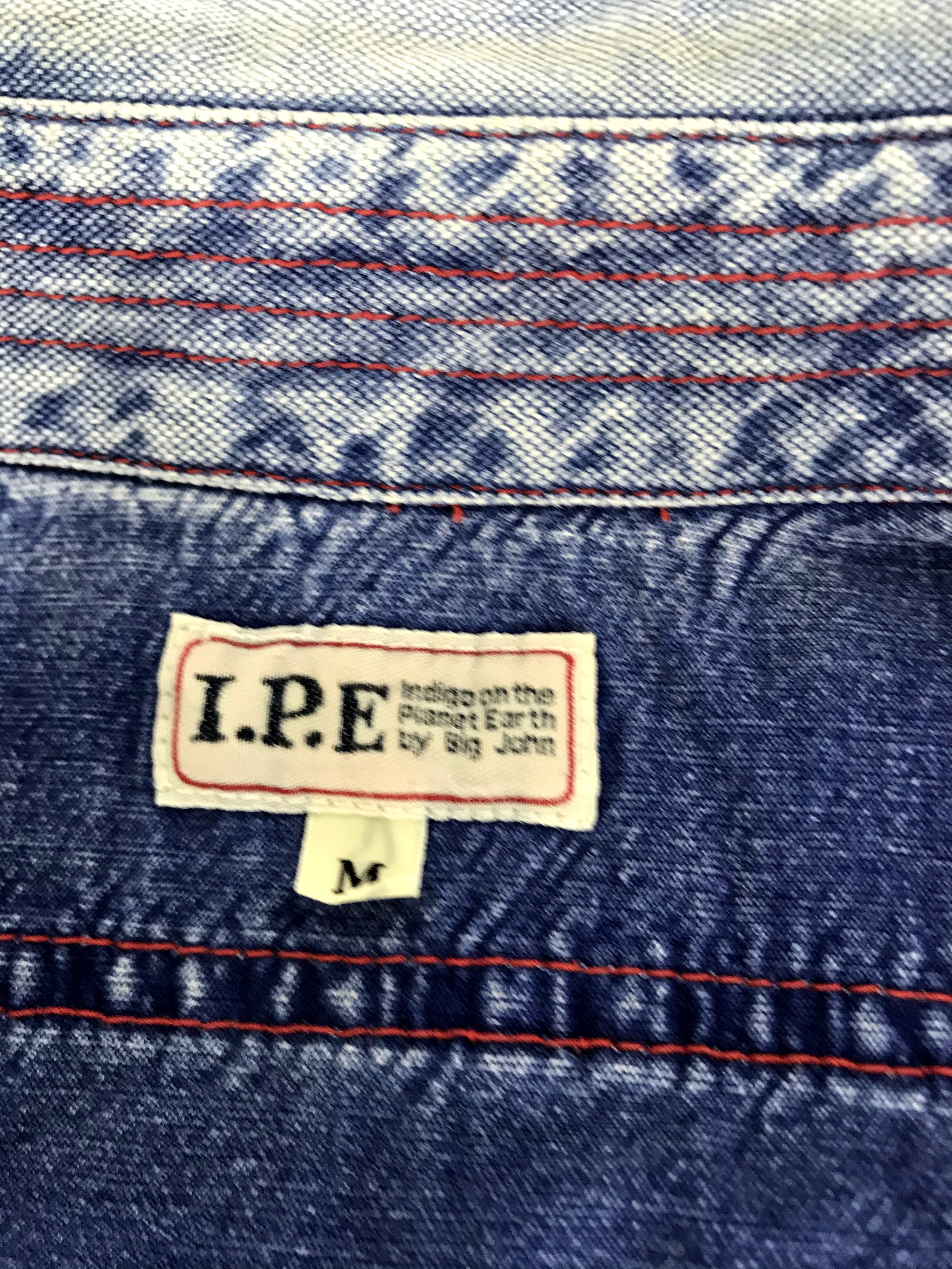 Big John Rare Vintage IPE Big John Indigo Planet Earth Denim Jeans Size US L / EU 52-54 / 3 - 6 Thumbnail