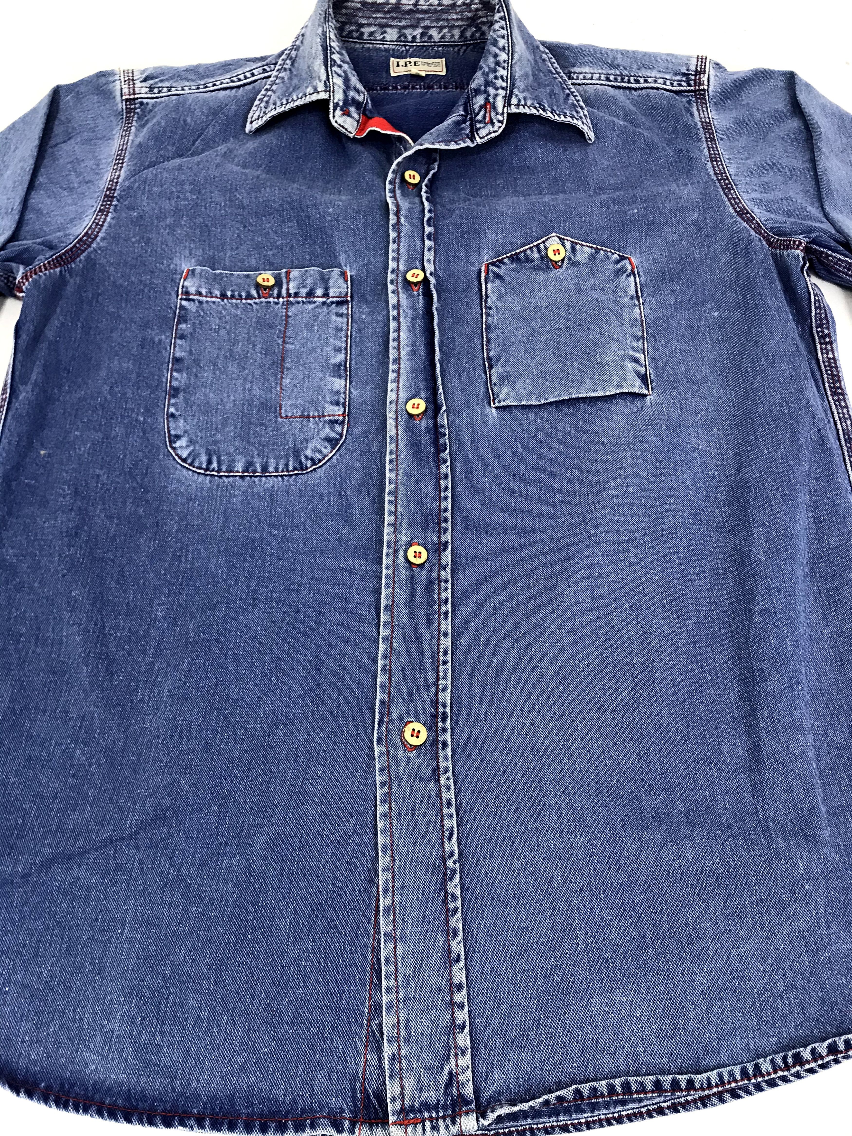 Big John Rare Vintage IPE Big John Indigo Planet Earth Denim Jeans Size US L / EU 52-54 / 3 - 3 Thumbnail