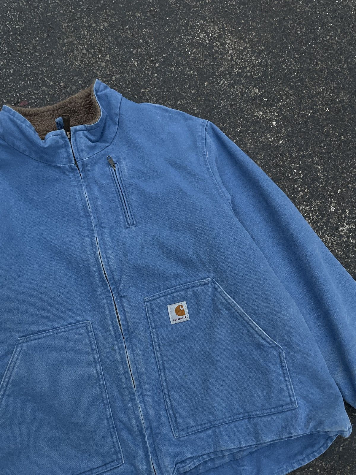 Carhartt × Vintage Vintage Sherpa Carhartt A$AP Rocky baby blue Size US XL / EU 56 / 4 - 2 Thumbnail