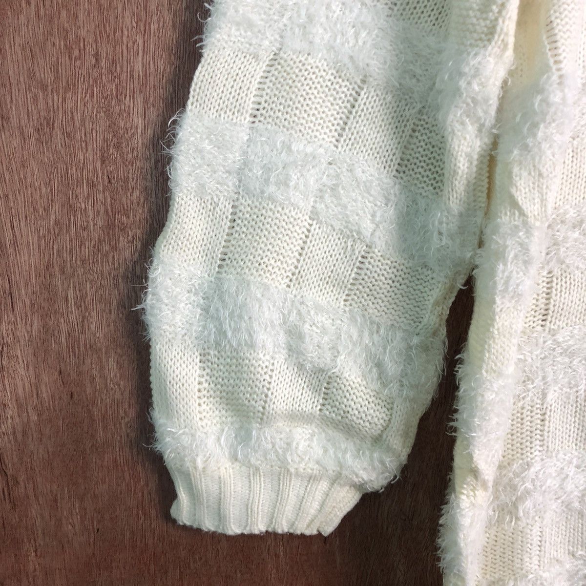 Japanese Brand Cecil Mc Bee Cream Mohair Shag Shaggy Knitwear Size US M / EU 48-50 / 2 - 6 Thumbnail