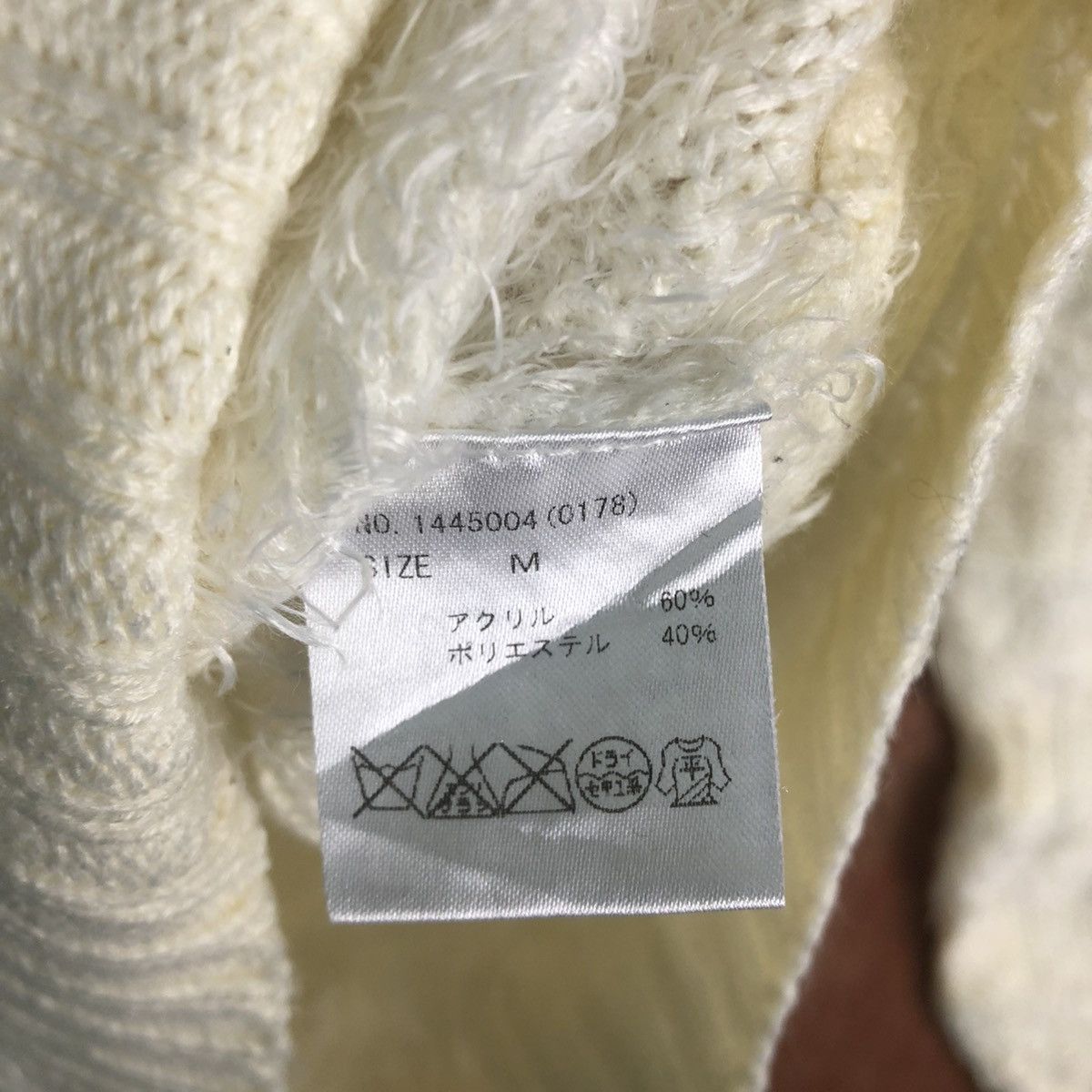 Japanese Brand Cecil Mc Bee Cream Mohair Shag Shaggy Knitwear Size US M / EU 48-50 / 2 - 10 Thumbnail