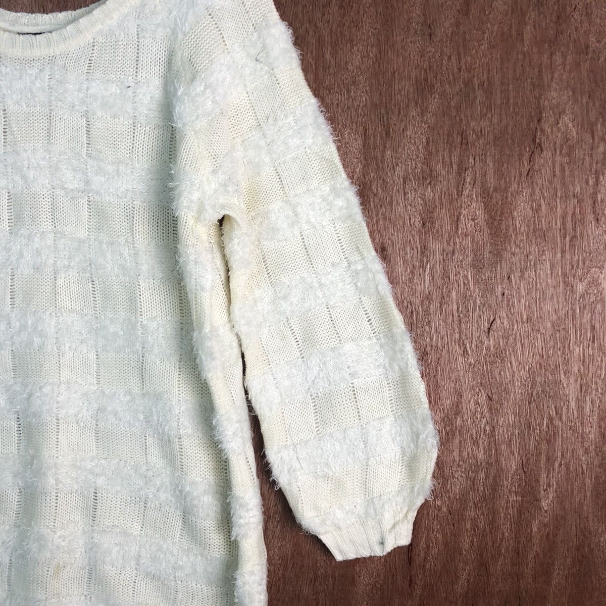 Japanese Brand Cecil Mc Bee Cream Mohair Shag Shaggy Knitwear Size US M / EU 48-50 / 2 - 5 Thumbnail