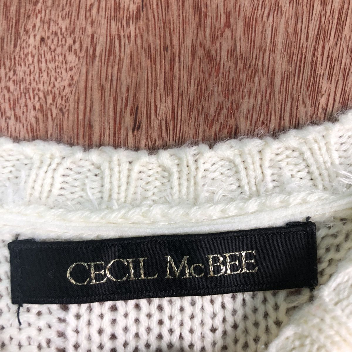 Japanese Brand Cecil Mc Bee Cream Mohair Shag Shaggy Knitwear Size US M / EU 48-50 / 2 - 8 Thumbnail