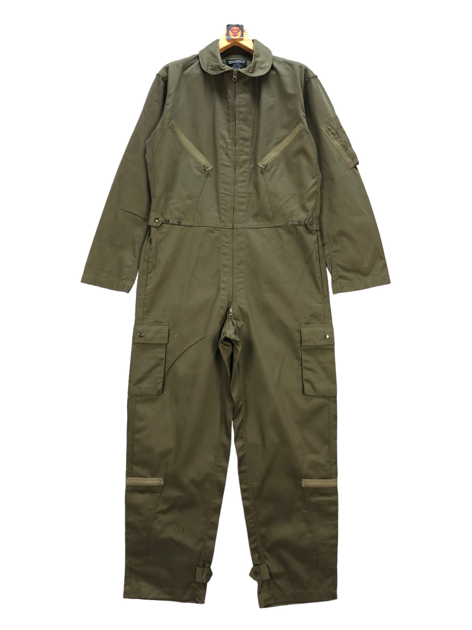 Japanese Brand HOUSTON COVERALLS SAGE GREEN TYPE K-2B #7130-111 Size US 39 - 1 Thumbnail