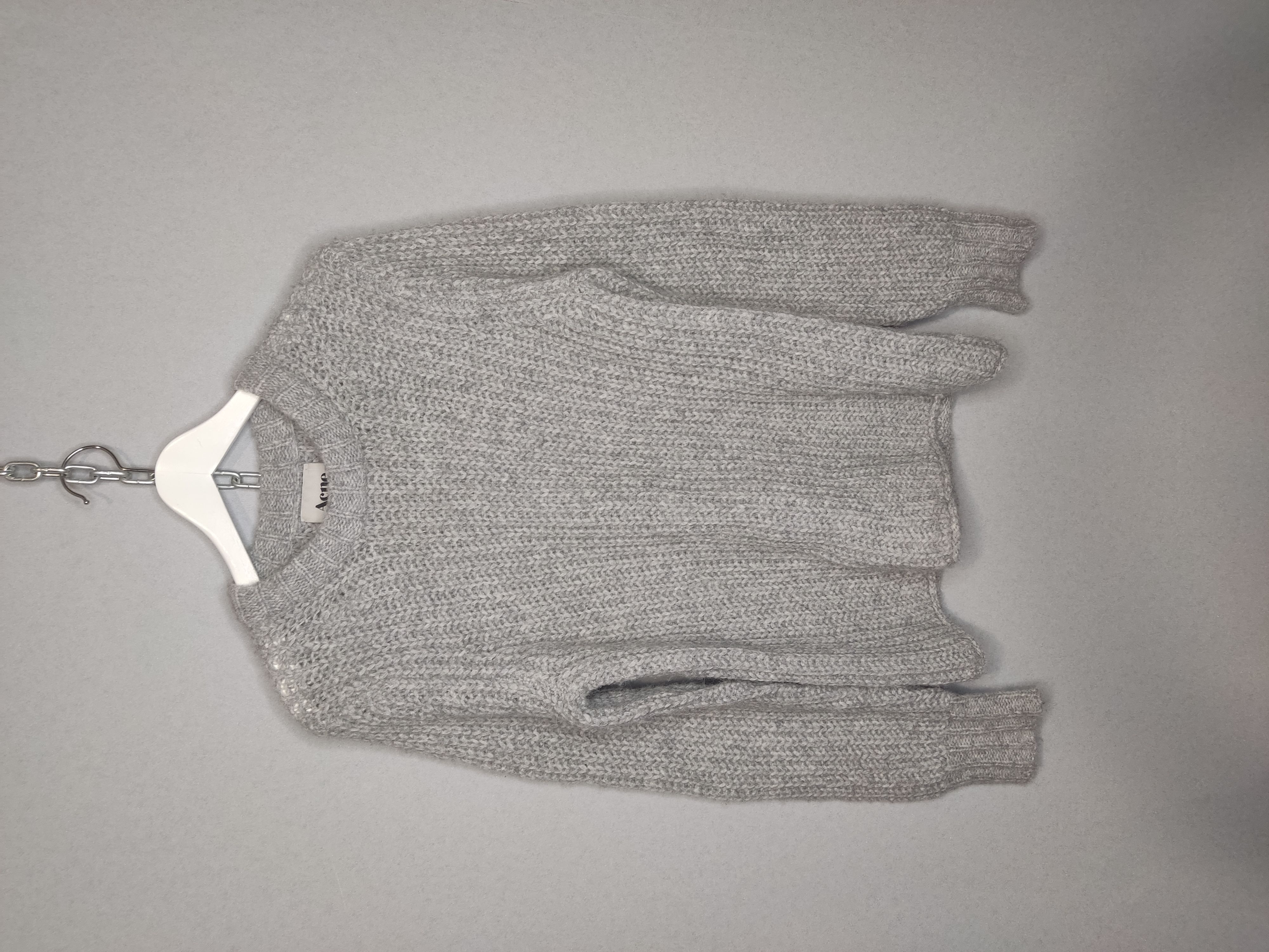 Pre-owned Acne Studios Acne Helsinki Heavy Knitted Wool Sweater In Grey