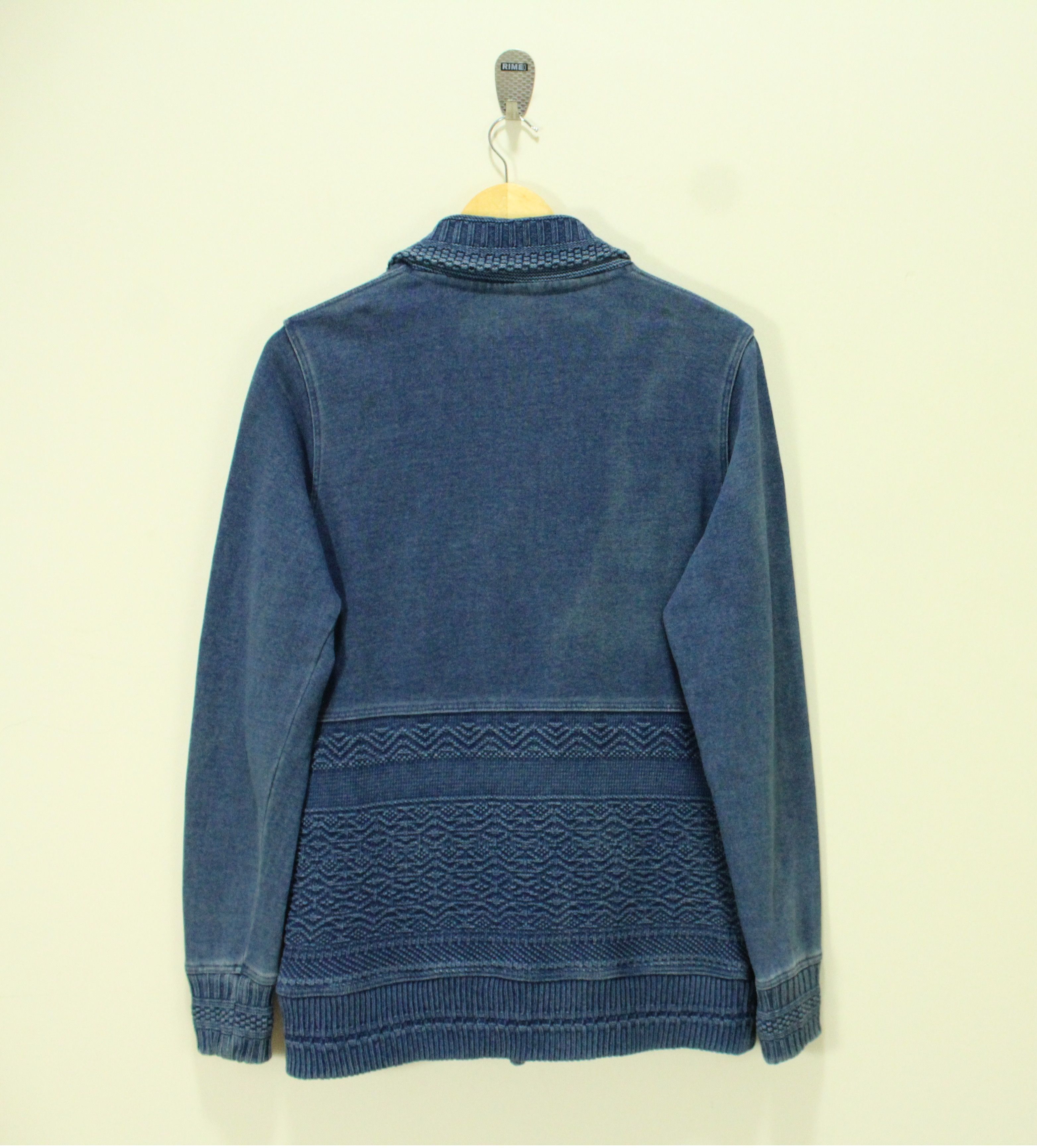 Indigo × Japanese Brand Vintage INDIGO Cardigan Jacket Japan Button Down Sunfaded Size US M / EU 48-50 / 2 - 5 Thumbnail