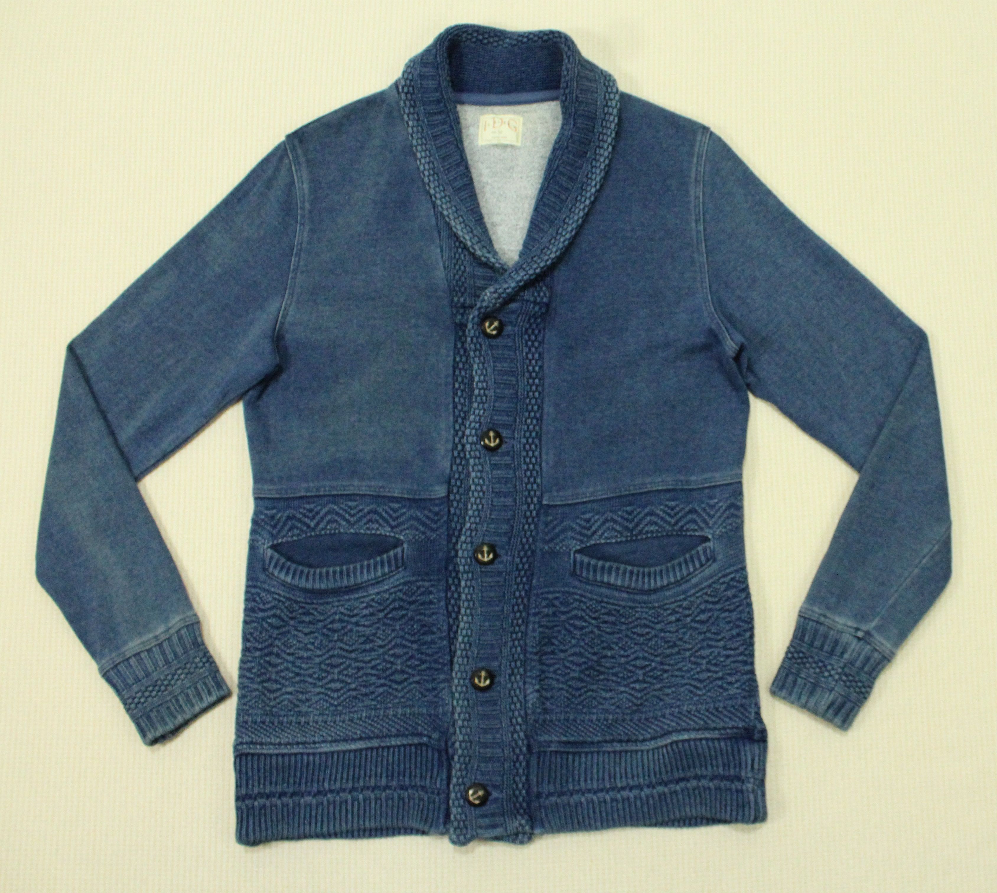Indigo × Japanese Brand Vintage INDIGO Cardigan Jacket Japan Button Down Sunfaded Size US M / EU 48-50 / 2 - 8 Thumbnail