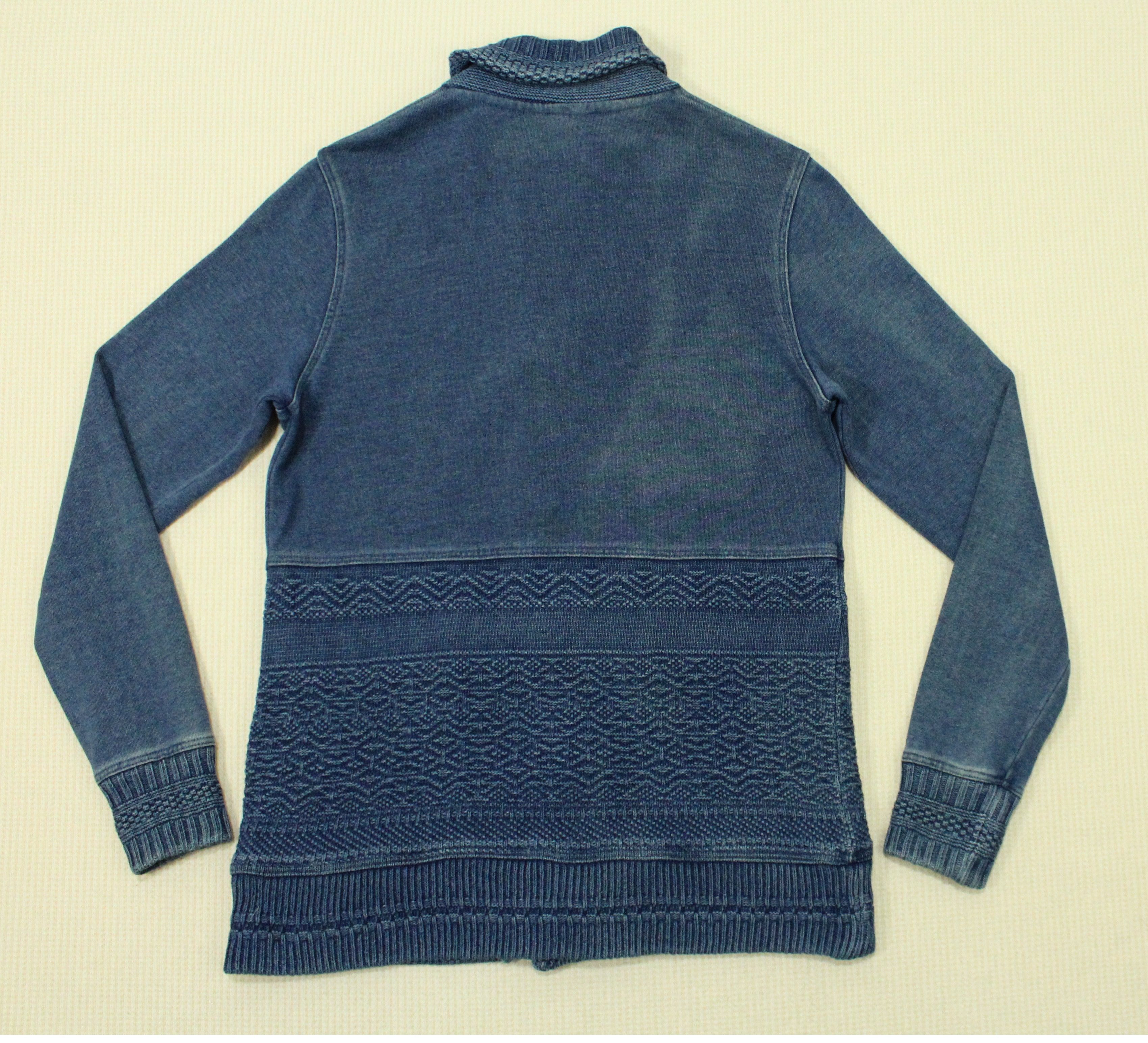 Indigo × Japanese Brand Vintage INDIGO Cardigan Jacket Japan Button Down Sunfaded Size US M / EU 48-50 / 2 - 10 Thumbnail
