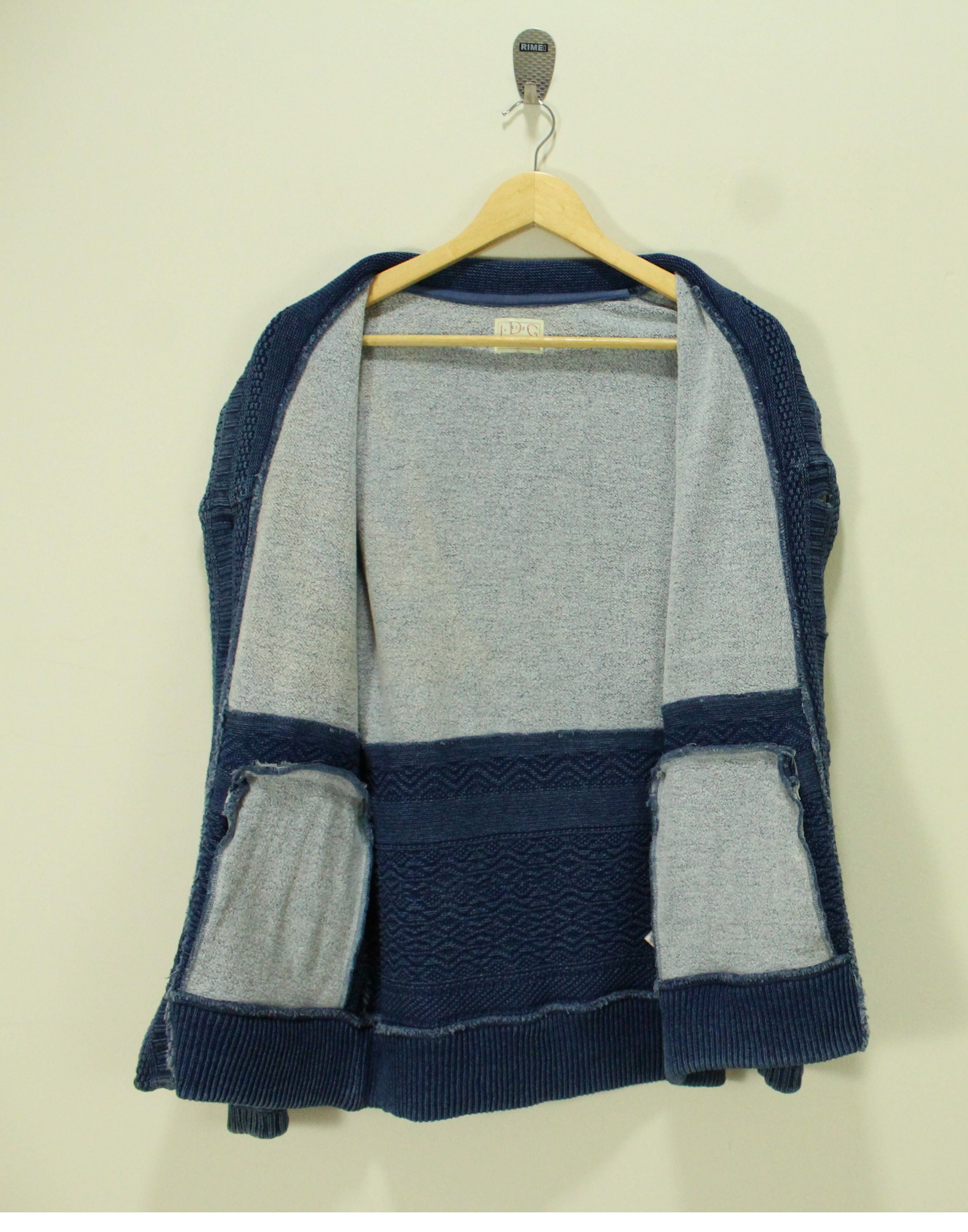 Indigo × Japanese Brand Vintage INDIGO Cardigan Jacket Japan Button Down Sunfaded Size US M / EU 48-50 / 2 - 7 Thumbnail