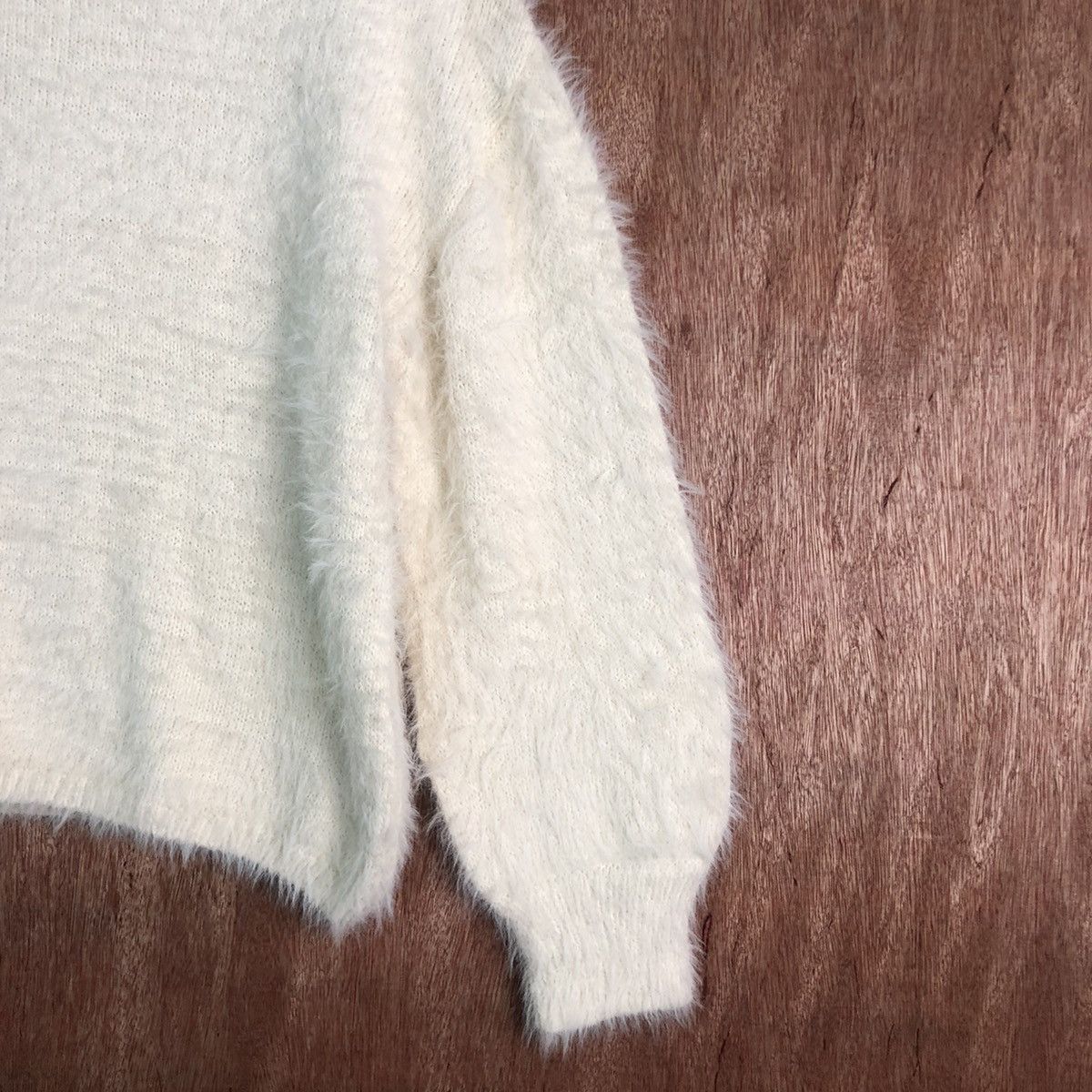 Homespun Knitwear × Japanese Brand Japan Glacier White Mohair Shag Shaggy KNitwear Size US L / EU 52-54 / 3 - 5 Thumbnail