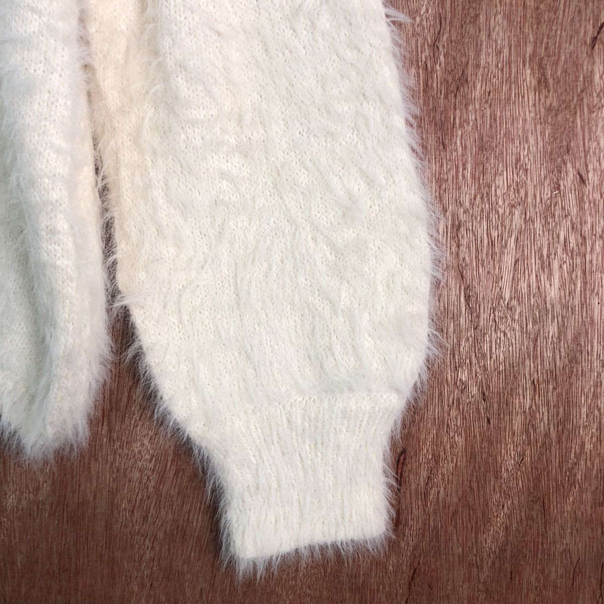 Homespun Knitwear × Japanese Brand Japan Glacier White Mohair Shag Shaggy KNitwear Size US L / EU 52-54 / 3 - 4 Thumbnail