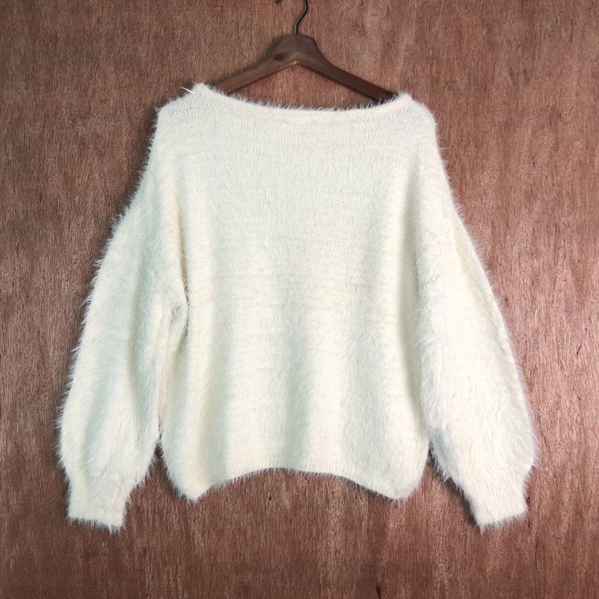 Homespun Knitwear × Japanese Brand Japan Glacier White Mohair Shag Shaggy KNitwear Size US L / EU 52-54 / 3 - 11 Thumbnail