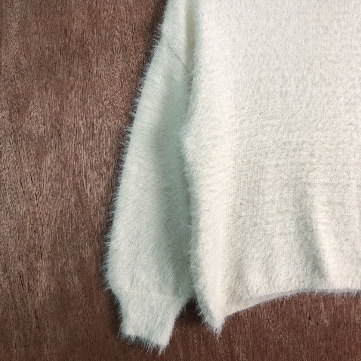 Homespun Knitwear × Japanese Brand Japan Glacier White Mohair Shag Shaggy KNitwear Size US L / EU 52-54 / 3 - 7 Thumbnail