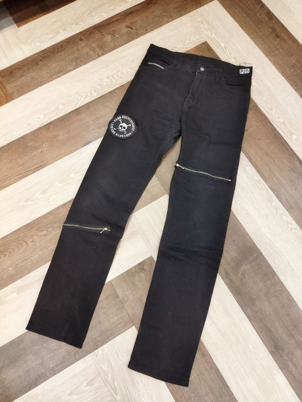 Japanese Brand Vintage Tokyo Punkers Black Zipper Jeans - Size 34 Size US 34 / EU 50 - 2 Thumbnail