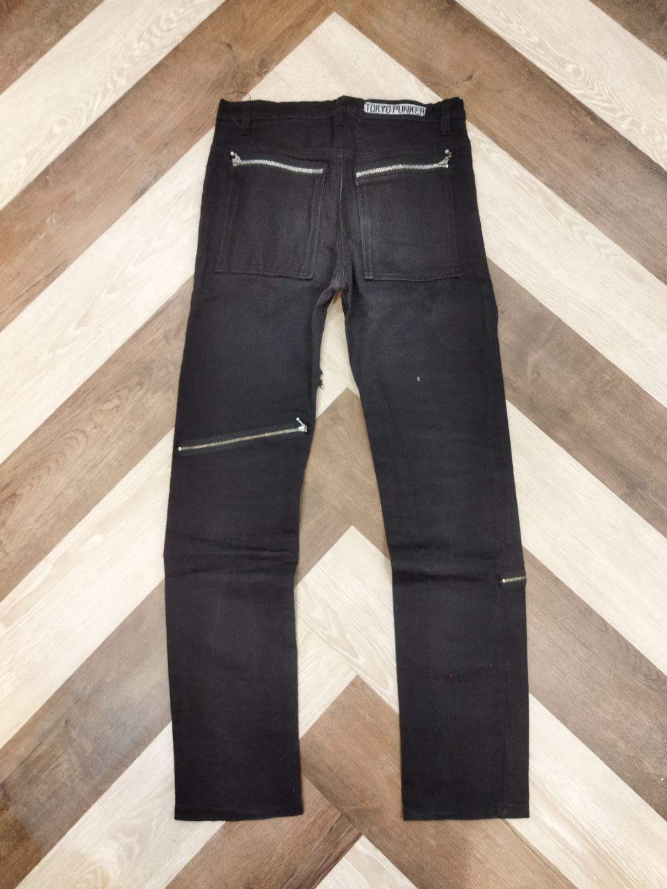 Japanese Brand Vintage Tokyo Punkers Black Zipper Jeans - Size 34 Size US 34 / EU 50 - 3 Thumbnail