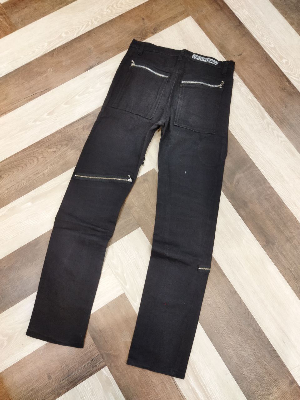 Japanese Brand Vintage Tokyo Punkers Black Zipper Jeans - Size 34 Size US 34 / EU 50 - 4 Thumbnail