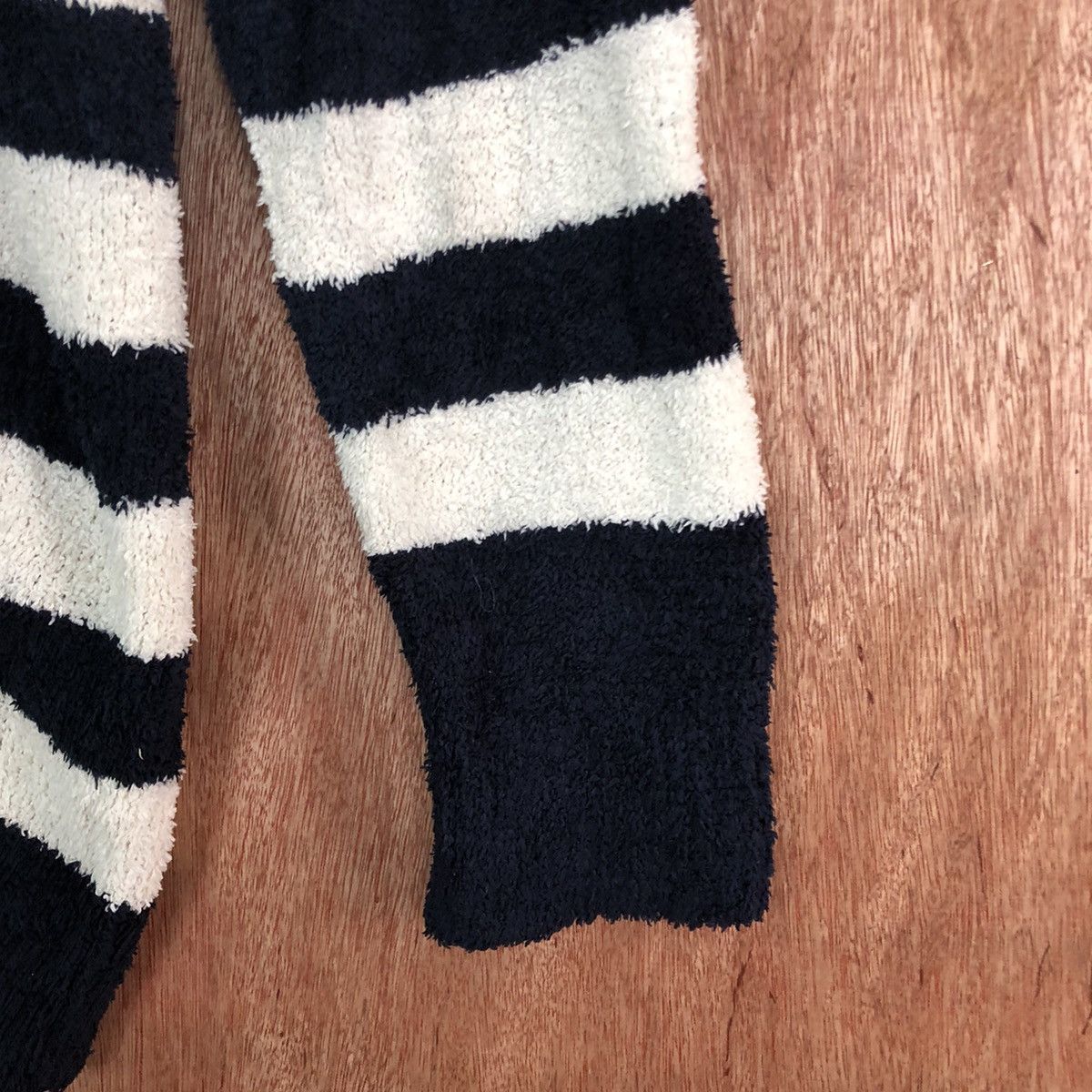 Homespun Knitwear × Japanese Brand Japanese Stripes Blue White Mohair Knit Sweater Hoodie Size US M / EU 48-50 / 2 - 4 Thumbnail