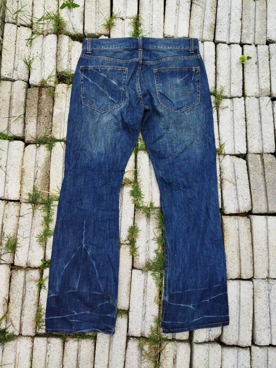 If Six Was Nine Japanese Brand Skulls Painted Jeans Size US 35 - 9 Thumbnail