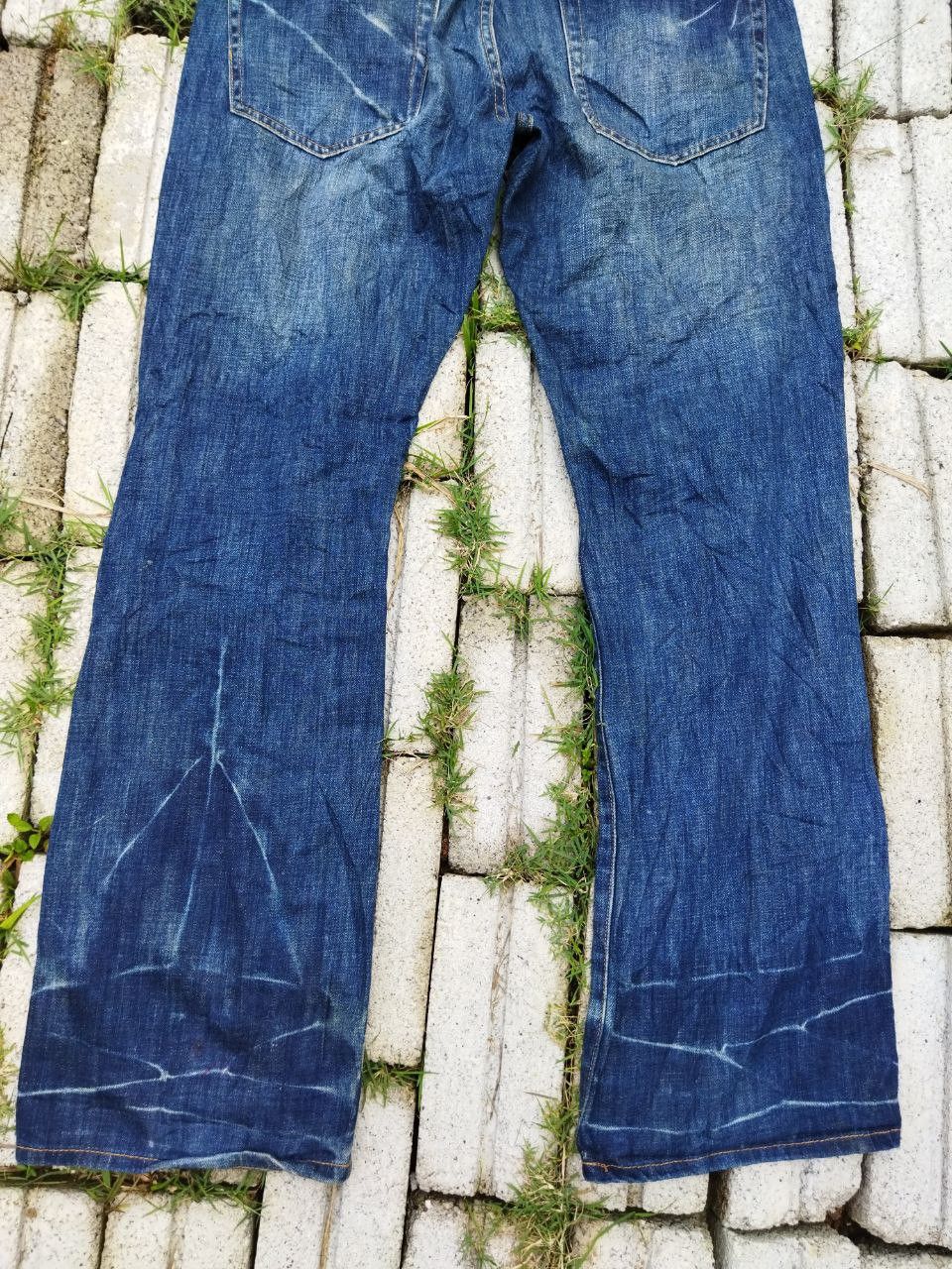 If Six Was Nine Japanese Brand Skulls Painted Jeans Size US 35 - 10 Thumbnail