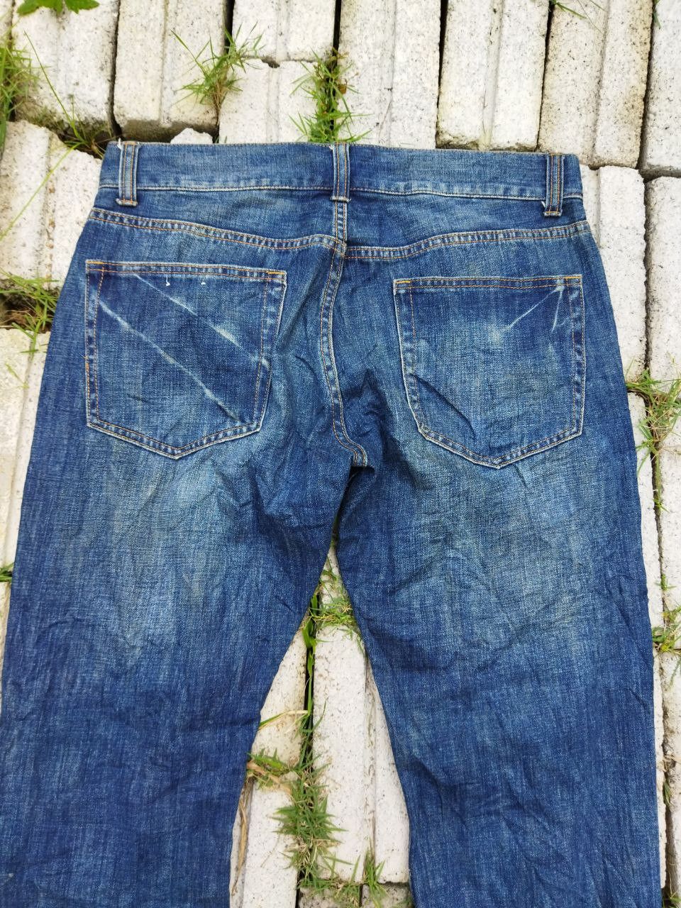 If Six Was Nine Japanese Brand Skulls Painted Jeans Size US 35 - 11 Thumbnail