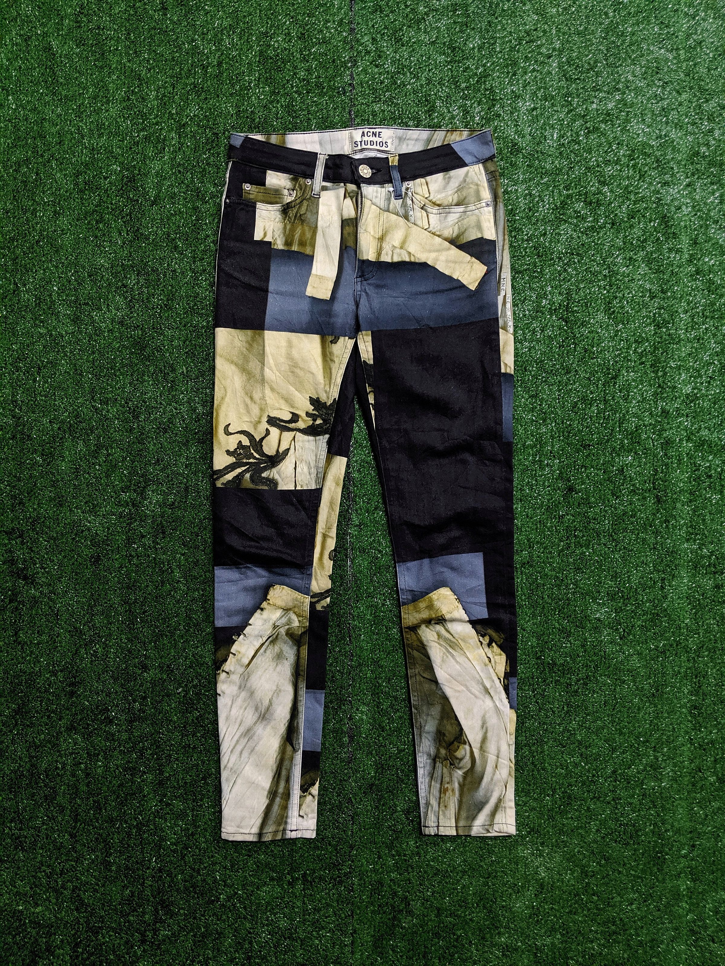 Acne Studios Acne Studios Skinny Stretch Printed Pants Size US 26 / EU 42 - 1 Thumbnail