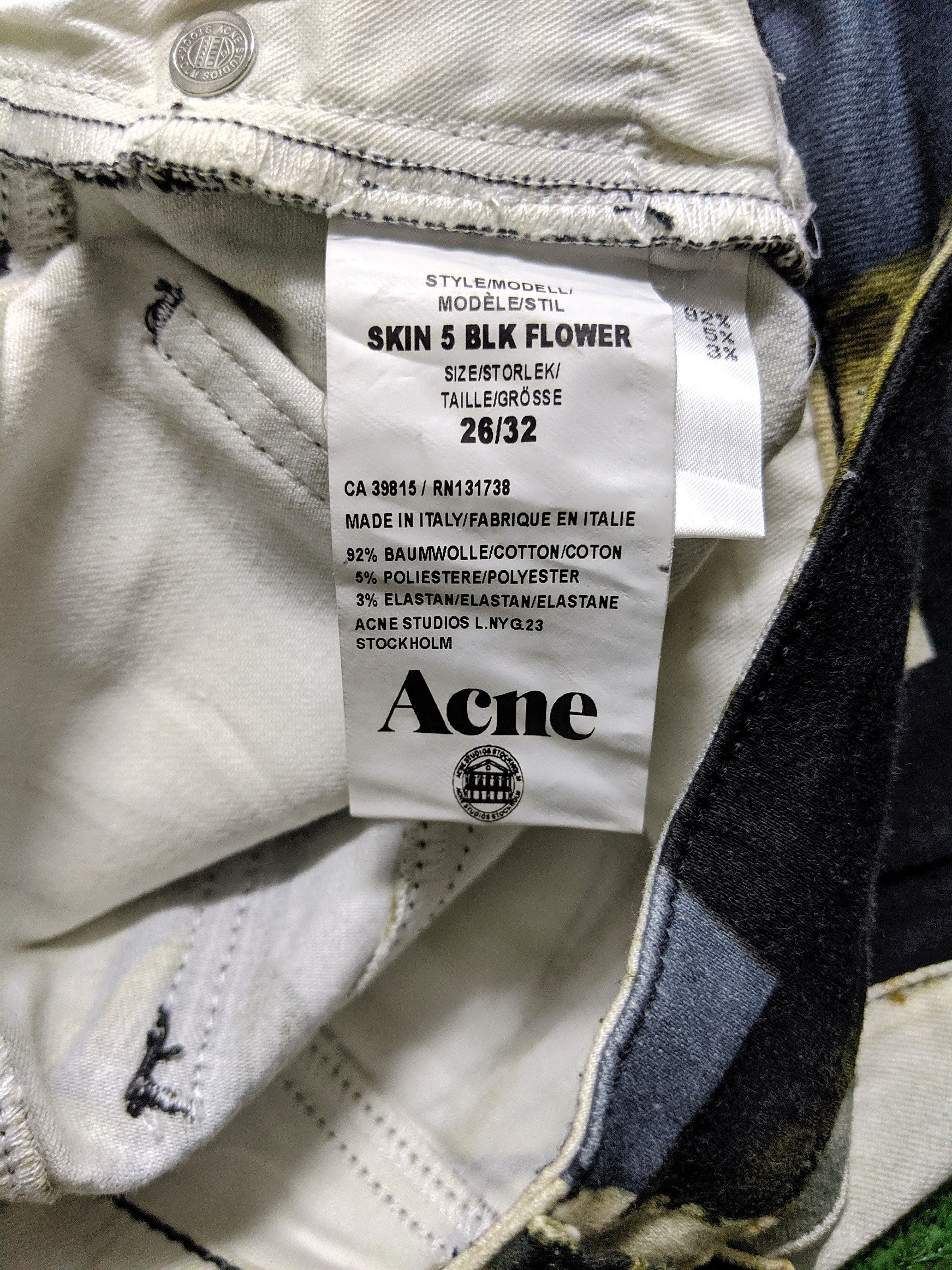 Acne Studios Acne Studios Skinny Stretch Printed Pants Size US 26 / EU 42 - 4 Thumbnail
