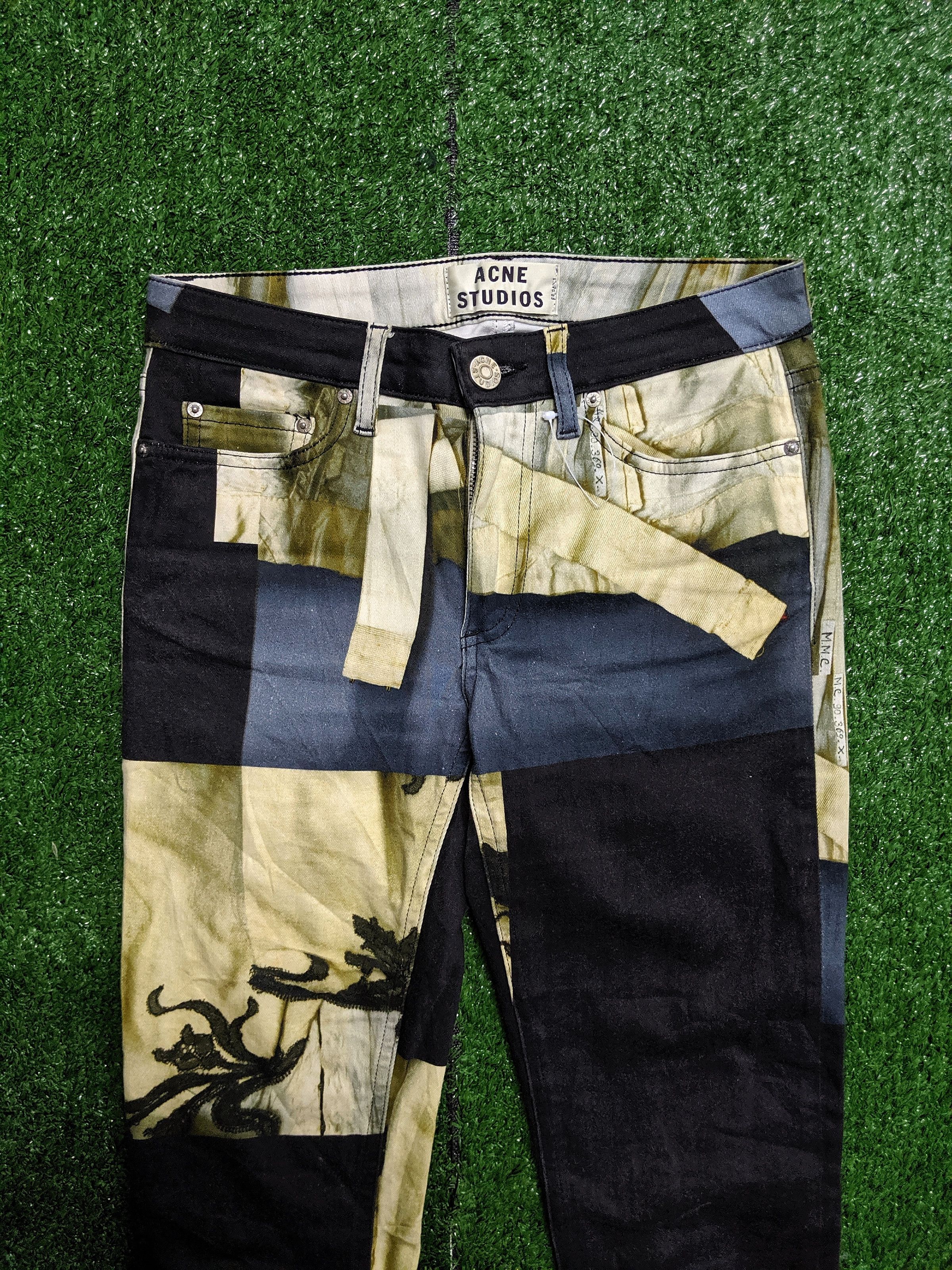 Acne Studios Acne Studios Skinny Stretch Printed Pants Size US 26 / EU 42 - 3 Thumbnail