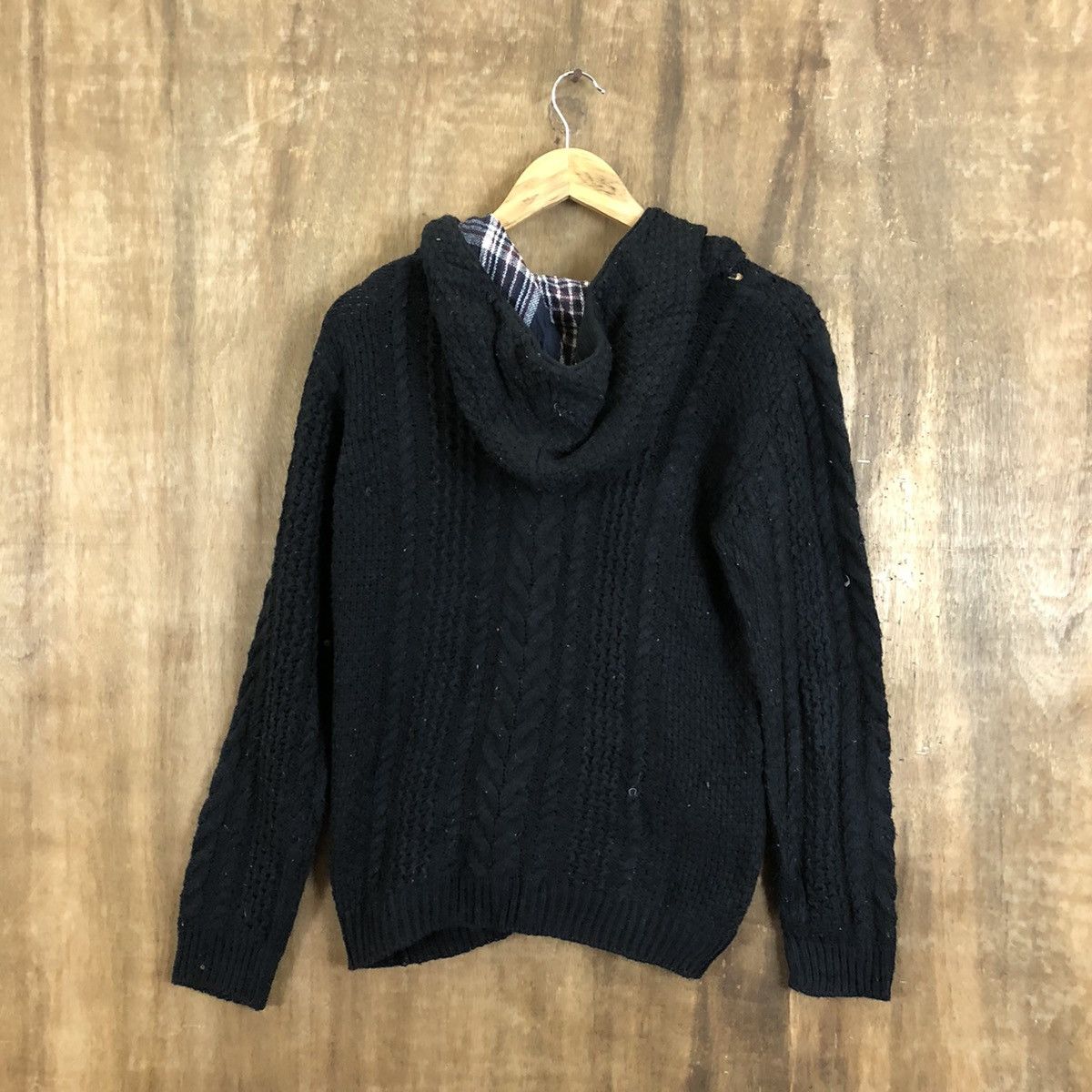 Aran Isles Knitwear × Takeo Kikuchi TK Black Hoodies Cardigan Knitwear Hoodies #066 Size US M / EU 48-50 / 2 - 6 Thumbnail