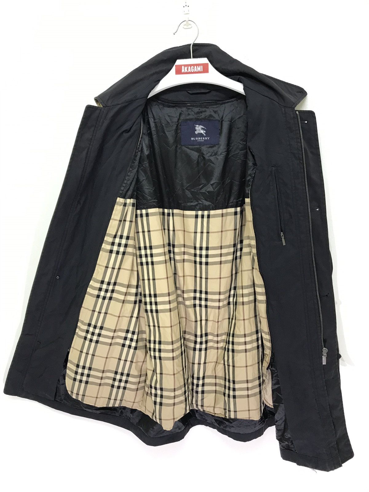 Burberry Burberry London Trench Coat Charcoal Nova Check Puffer 47🟩 Size US L / EU 52-54 / 3 - 7 Thumbnail