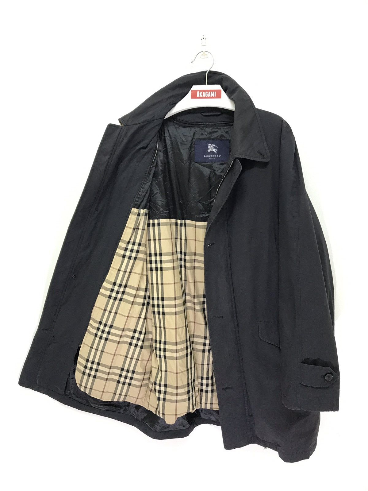 Burberry Burberry London Trench Coat Charcoal Nova Check Puffer 47🟩 Size US L / EU 52-54 / 3 - 1 Thumbnail