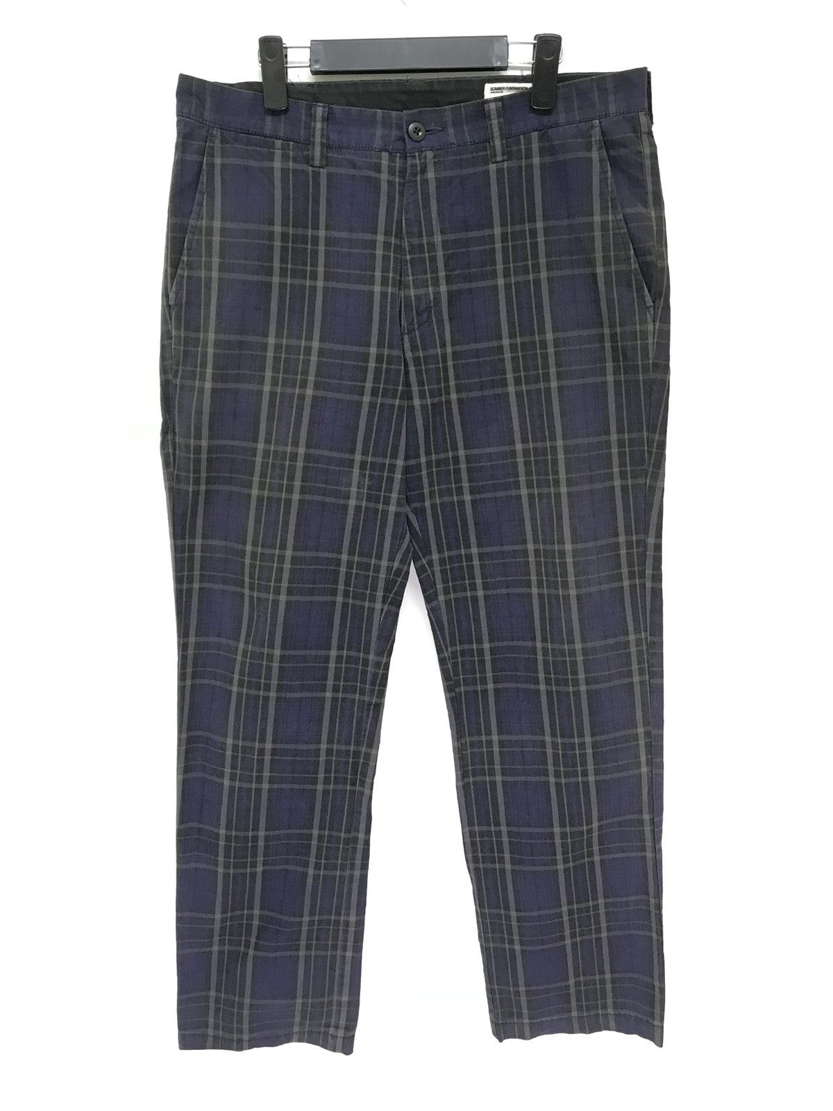 Japanese Brand Made in Japan Scanner Fundamental Tartan Plaid Pant Regular Size US 35 - 1 Thumbnail