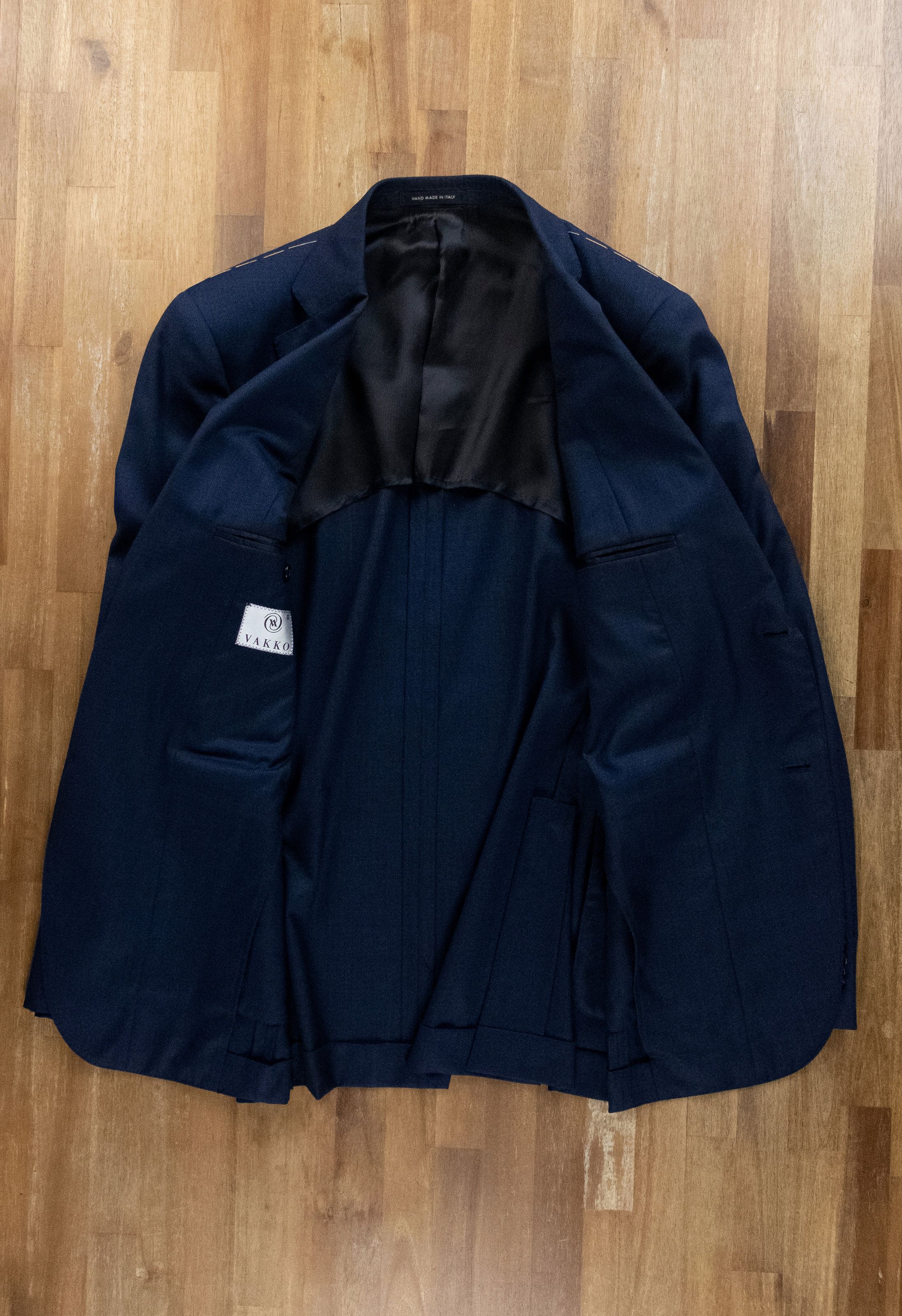 Caruso VAKKO by Caruso navy blue wool blazer jacket 42 US 52 IT Size 42R - 8 Thumbnail