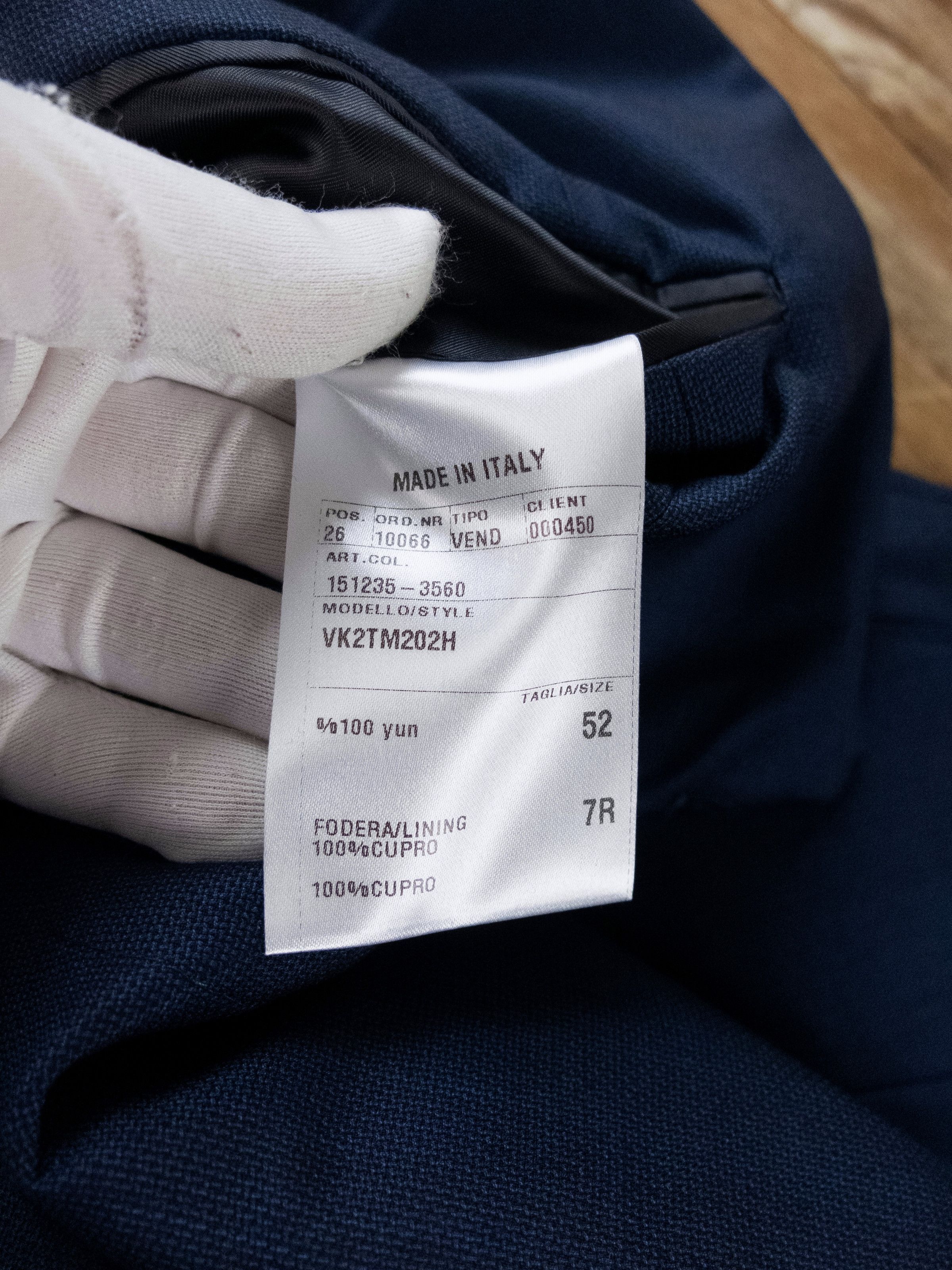 Caruso VAKKO by Caruso navy blue wool blazer jacket 42 US 52 IT Size 42R - 10 Thumbnail